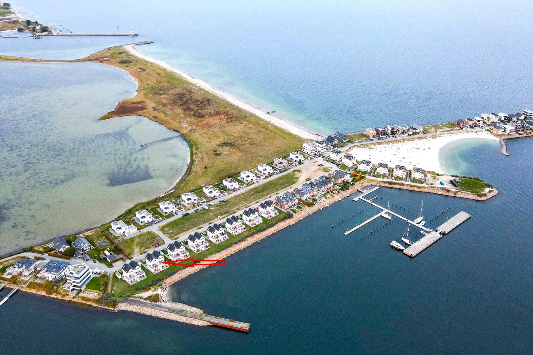 Maisonette Fewo Ostseeflair by Seeblick Ferien ORO, erste Wasserreihe, E-Säule