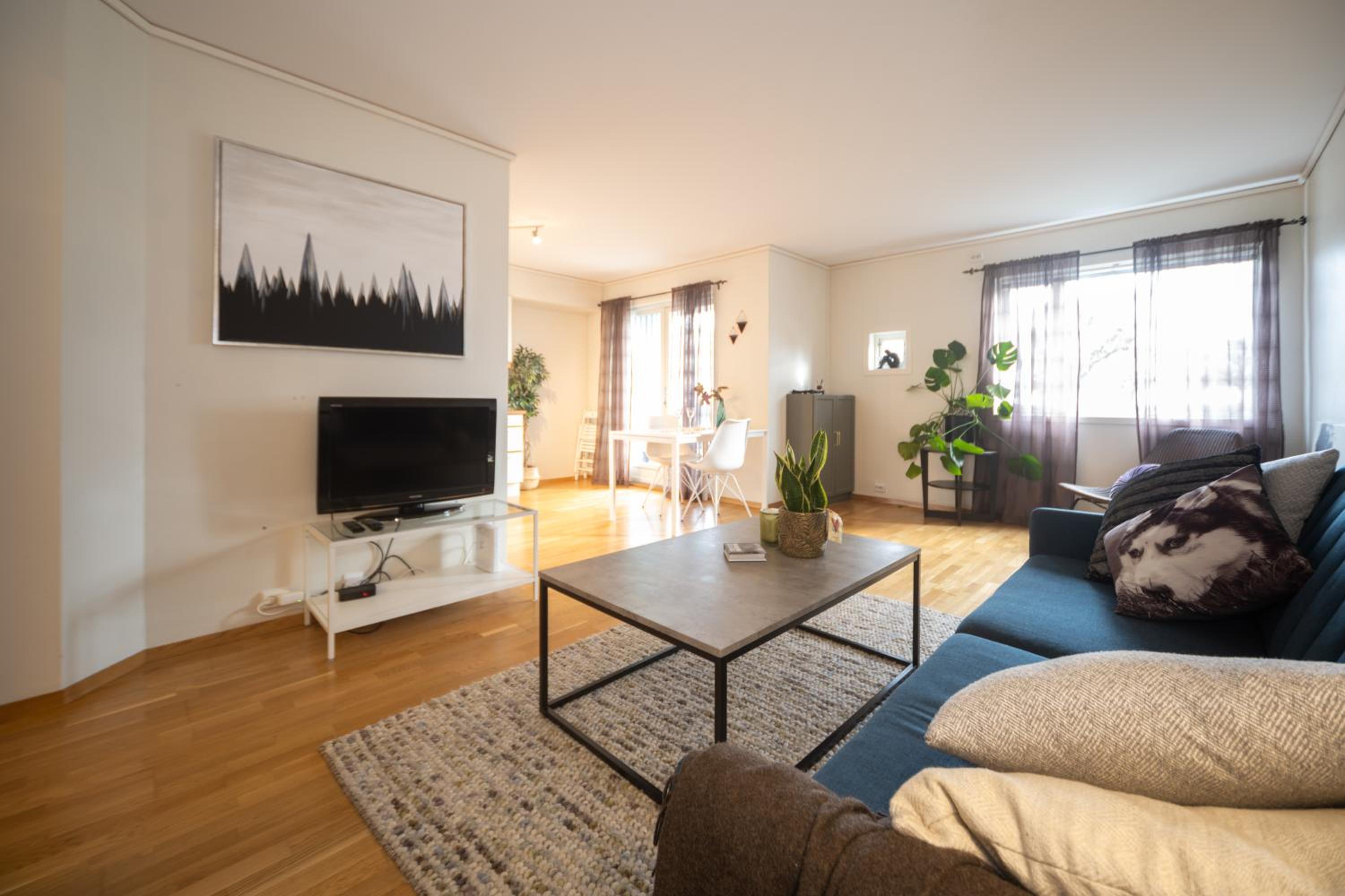 Supersentral 3-roms leilighet med parkering i garasje view 5