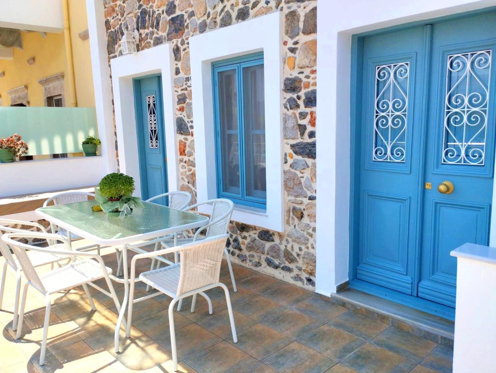 Triton Villa at Kasonia beach Pothia view 2