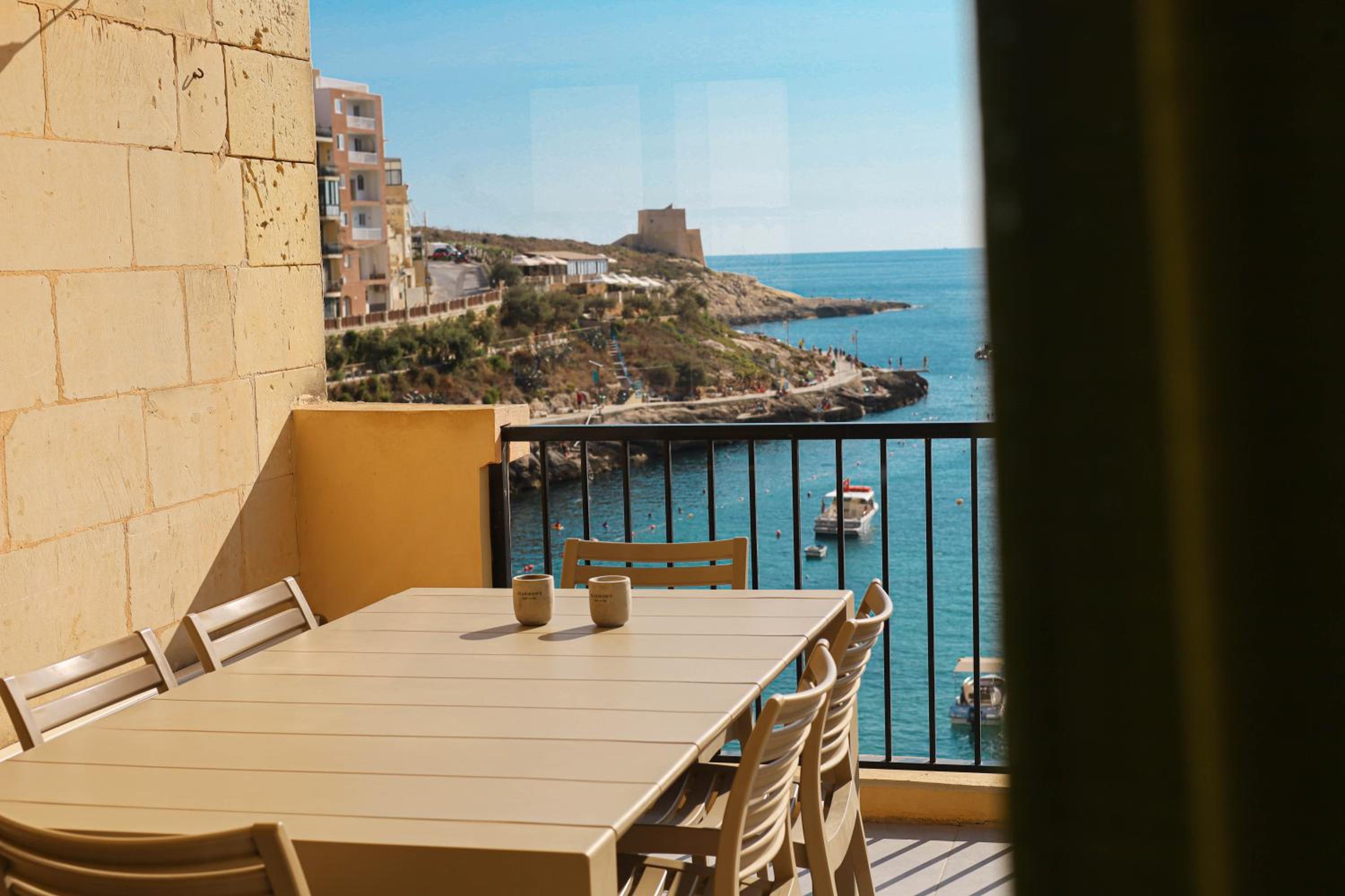 Seafront duplex Penthouse with Terrace overlooking Xlendi Bay view 3