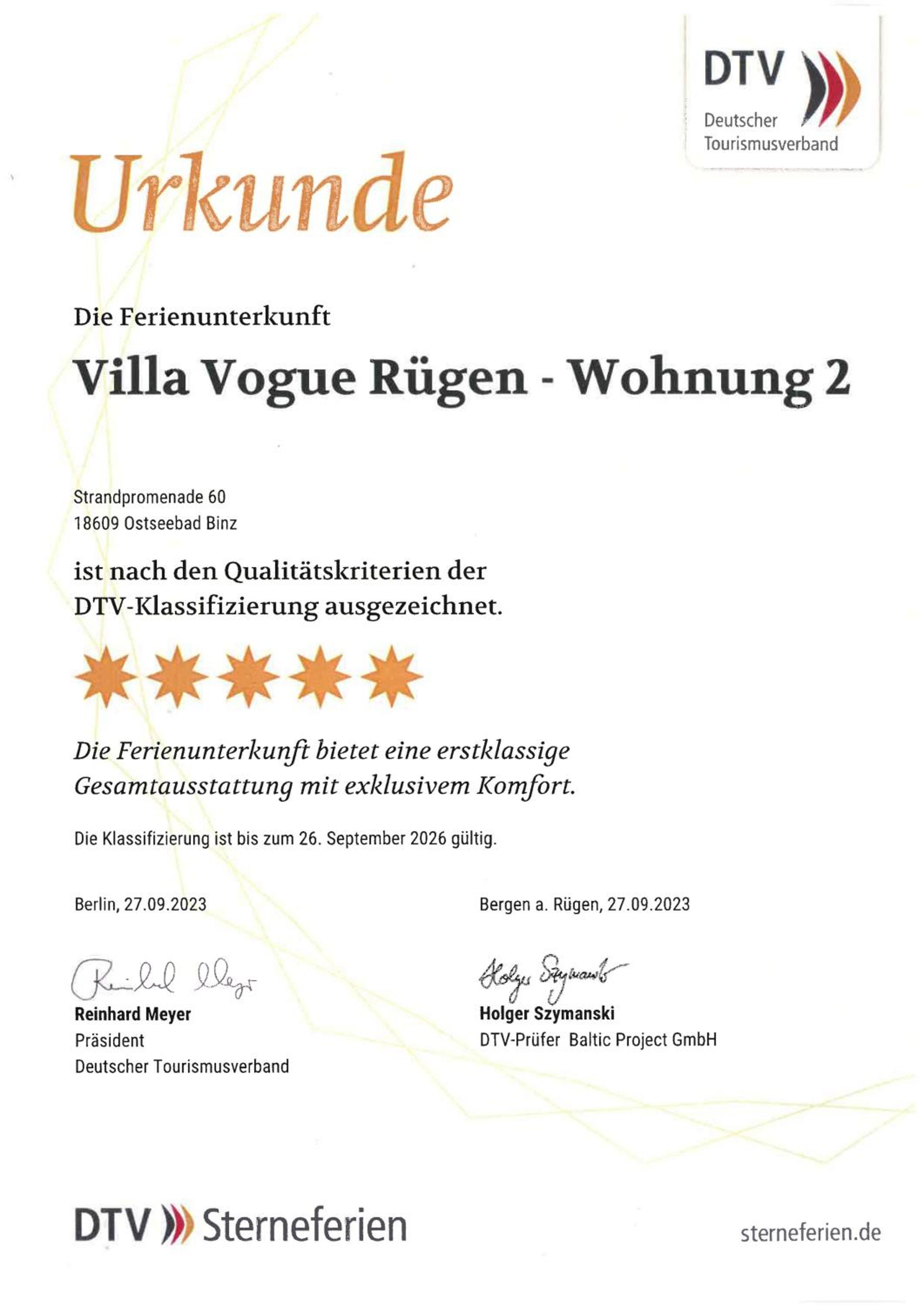 Meeresrauschen Villa Vogue Binz