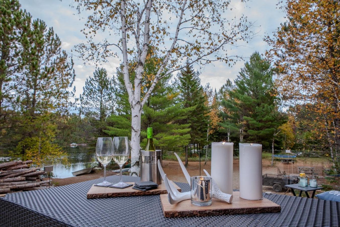 Le Roselin On Lake Ouareau Hot tub & Pool Table