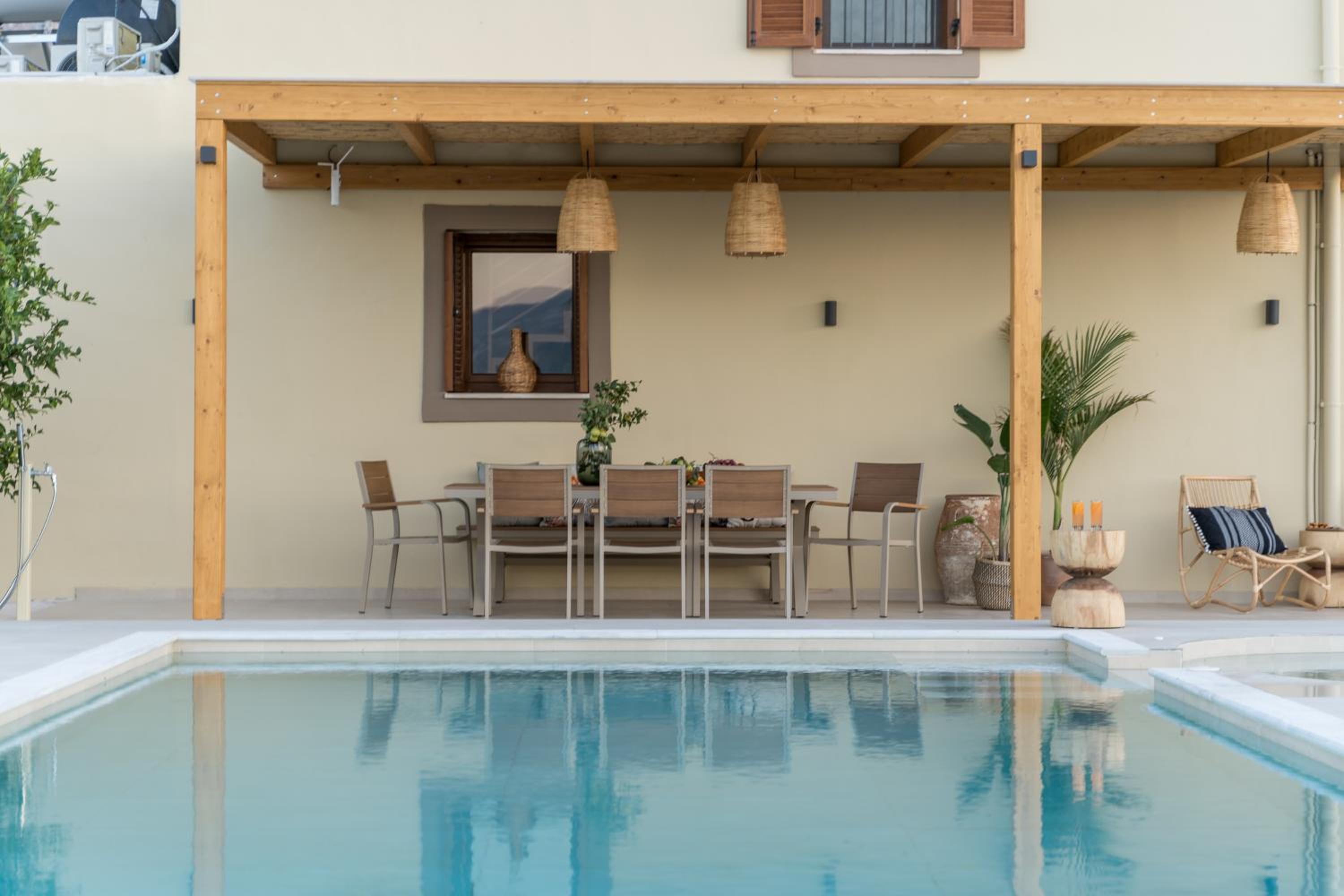 Ergini country villa with bio infinity pool & spa view 5