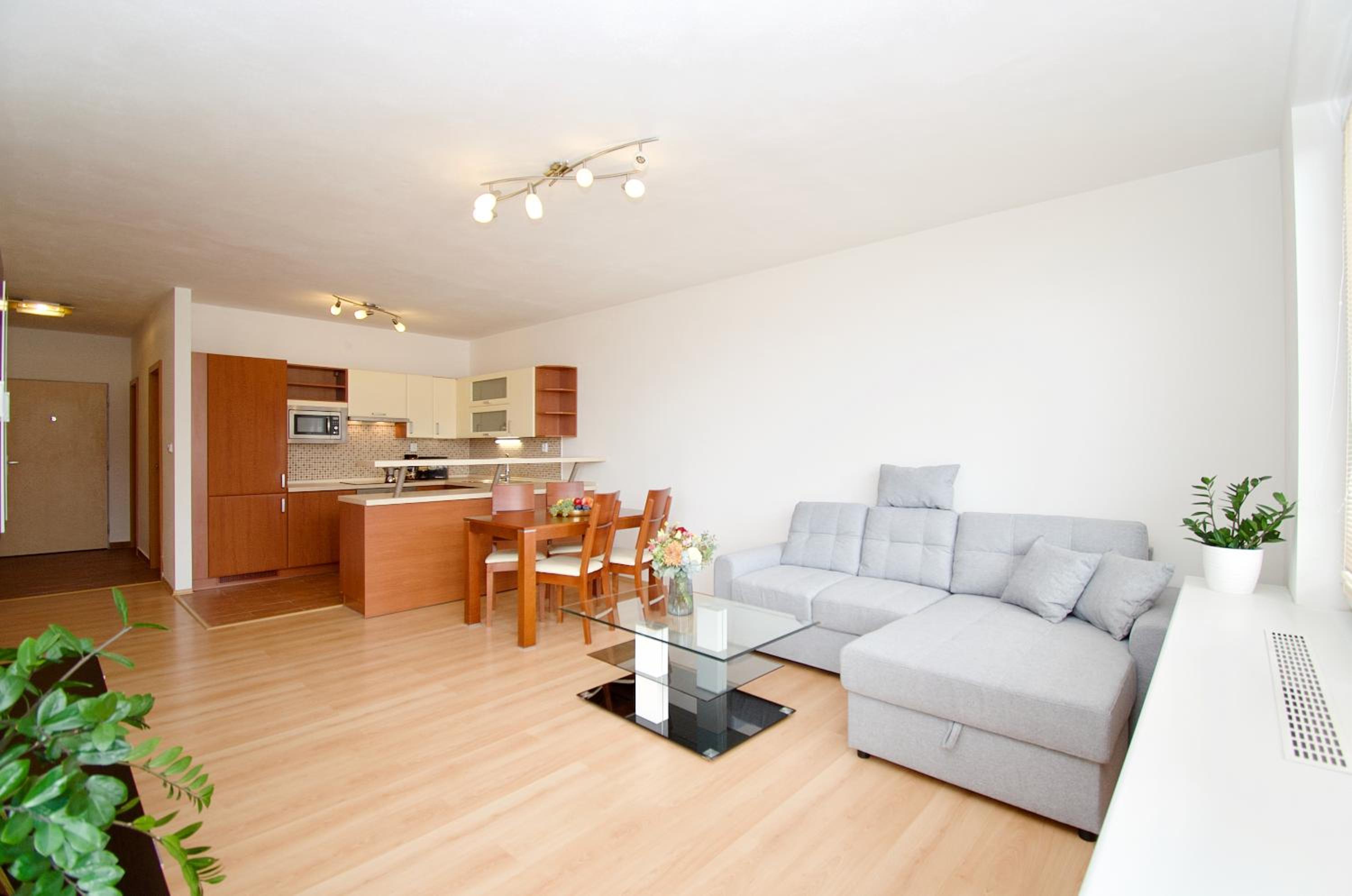 Modern flat, balcony, garage view 4