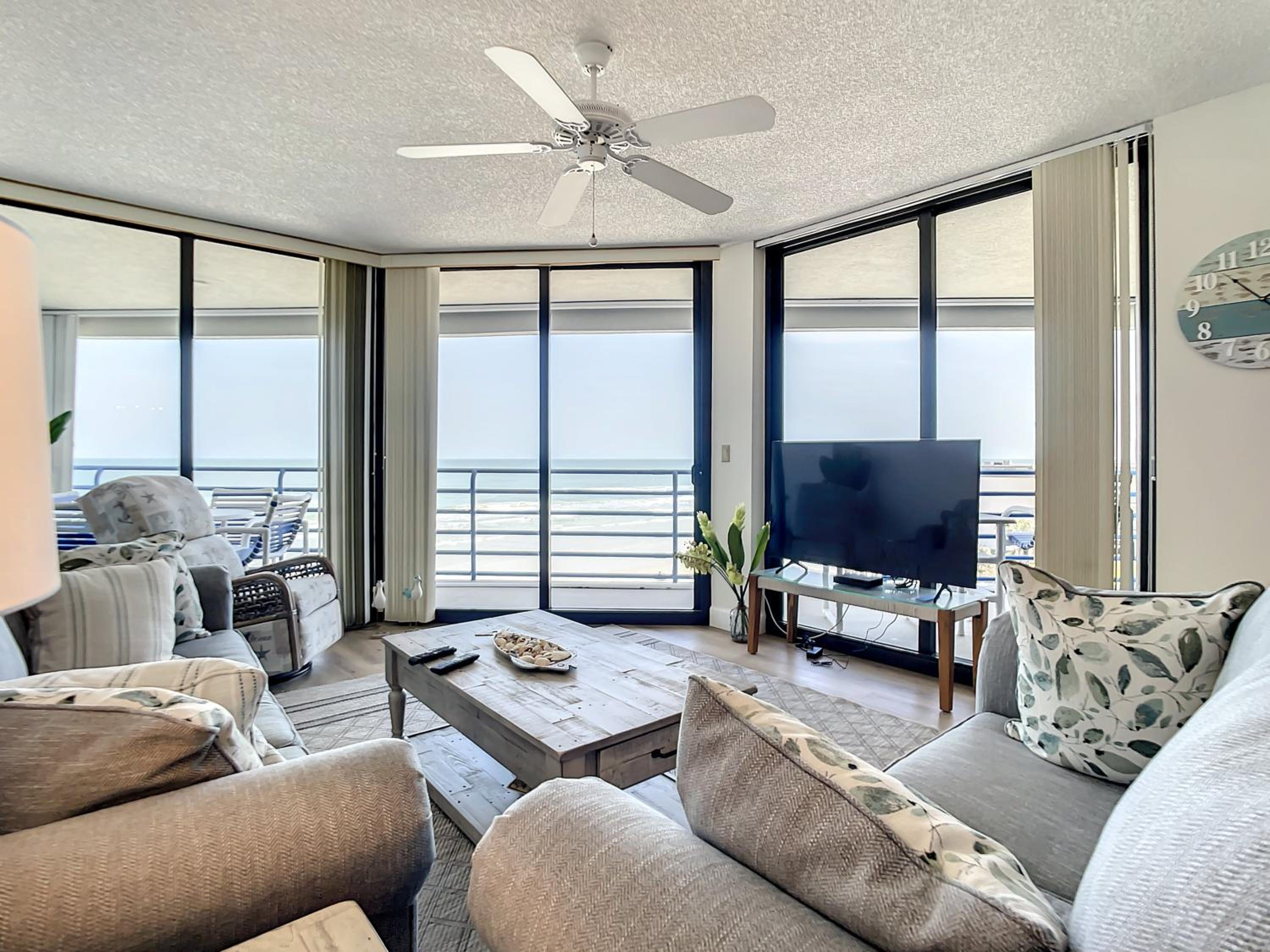 Totally Renovated Luxury Ebb Tide Condo ~ Beachfront with Pool Views Ebb Tide 406 view 3