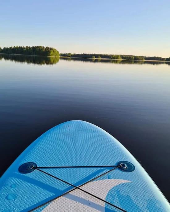 Viihtyisä mökki järven rannalla