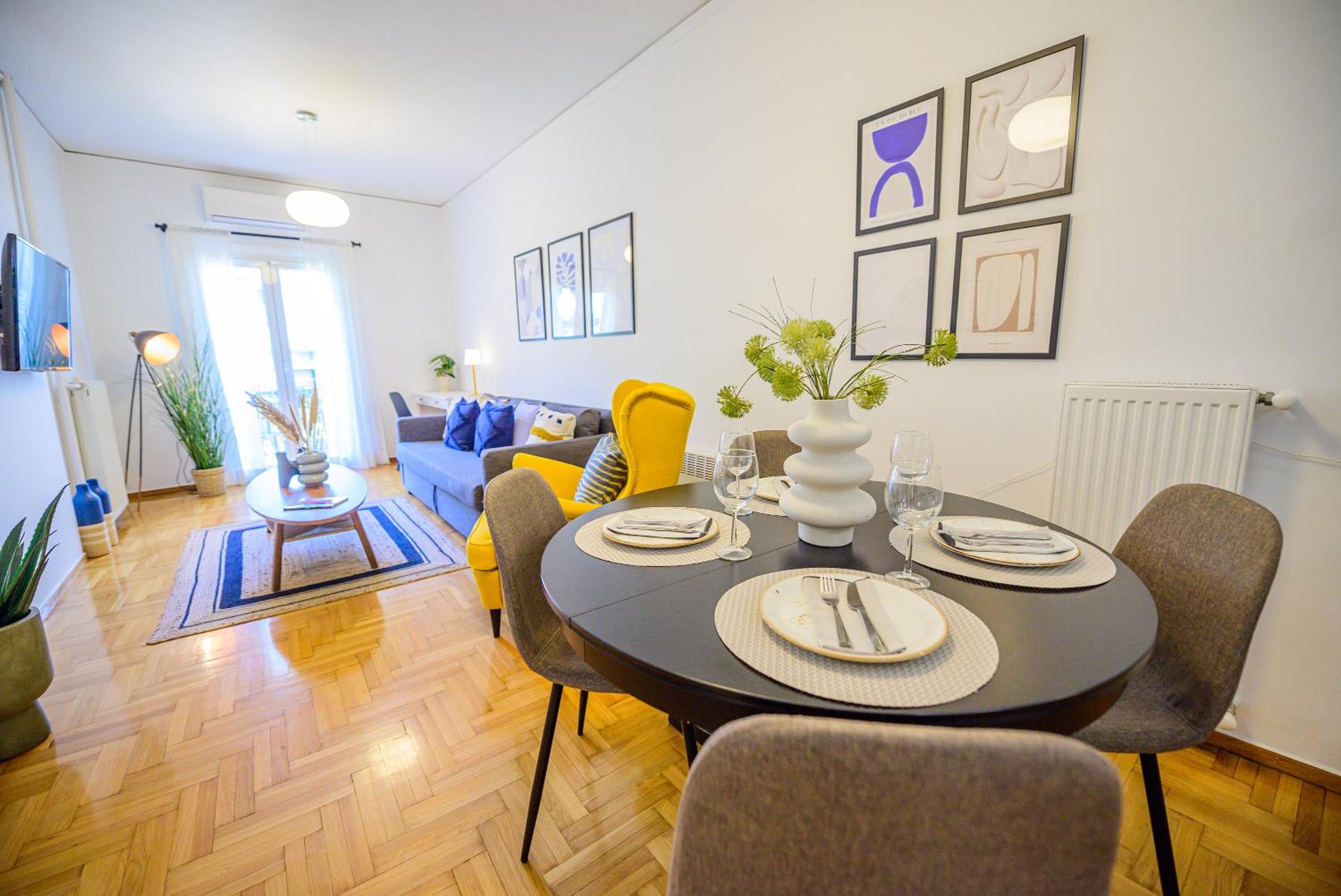 Stylish Peaceful 2 BR Retreat Next to Acropolis & Metro