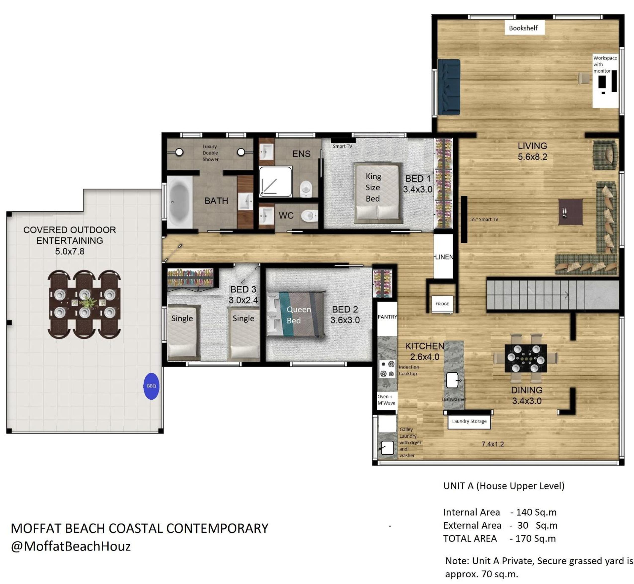 Moffat Beach Coastal Contemporary Unit A