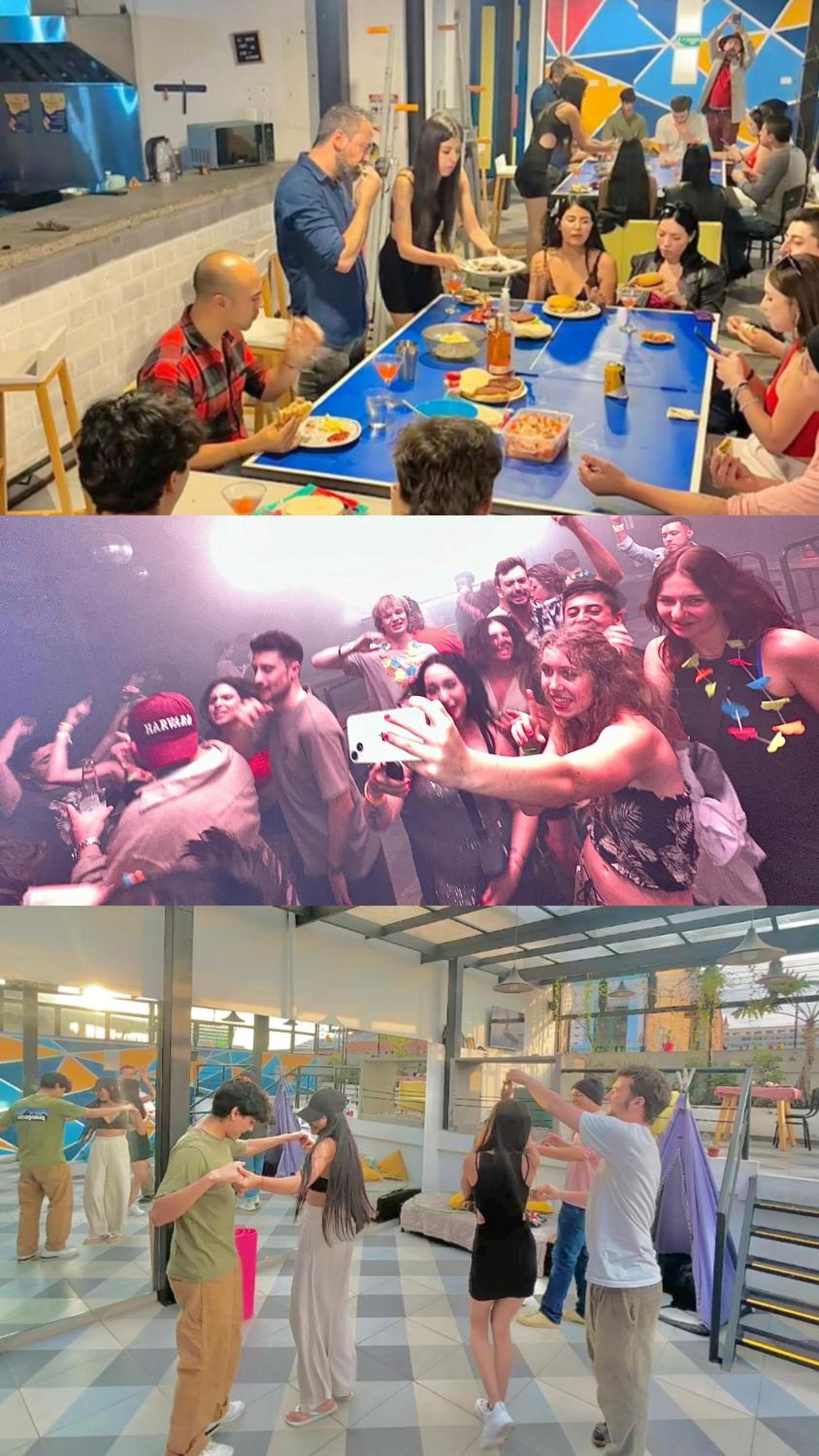 The HiPinto Social Experience, Friends, Pub crawls, Dancing classes, Disco-trucks, Drinking games, Family dinners, Rooftop bars, Nightclubs, Vodka, cocktai