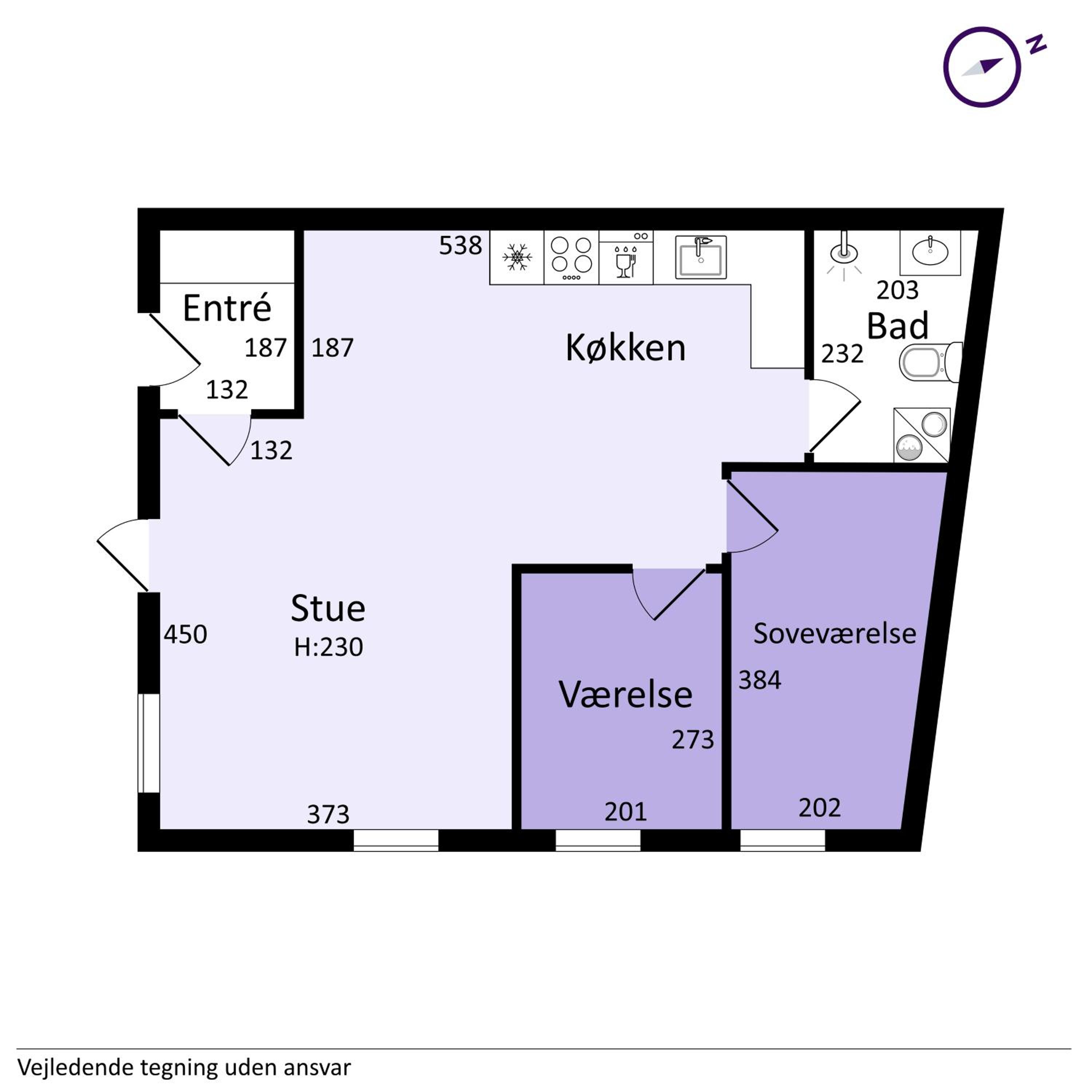 Hyggelig 2BR lejlighed m privat parkering