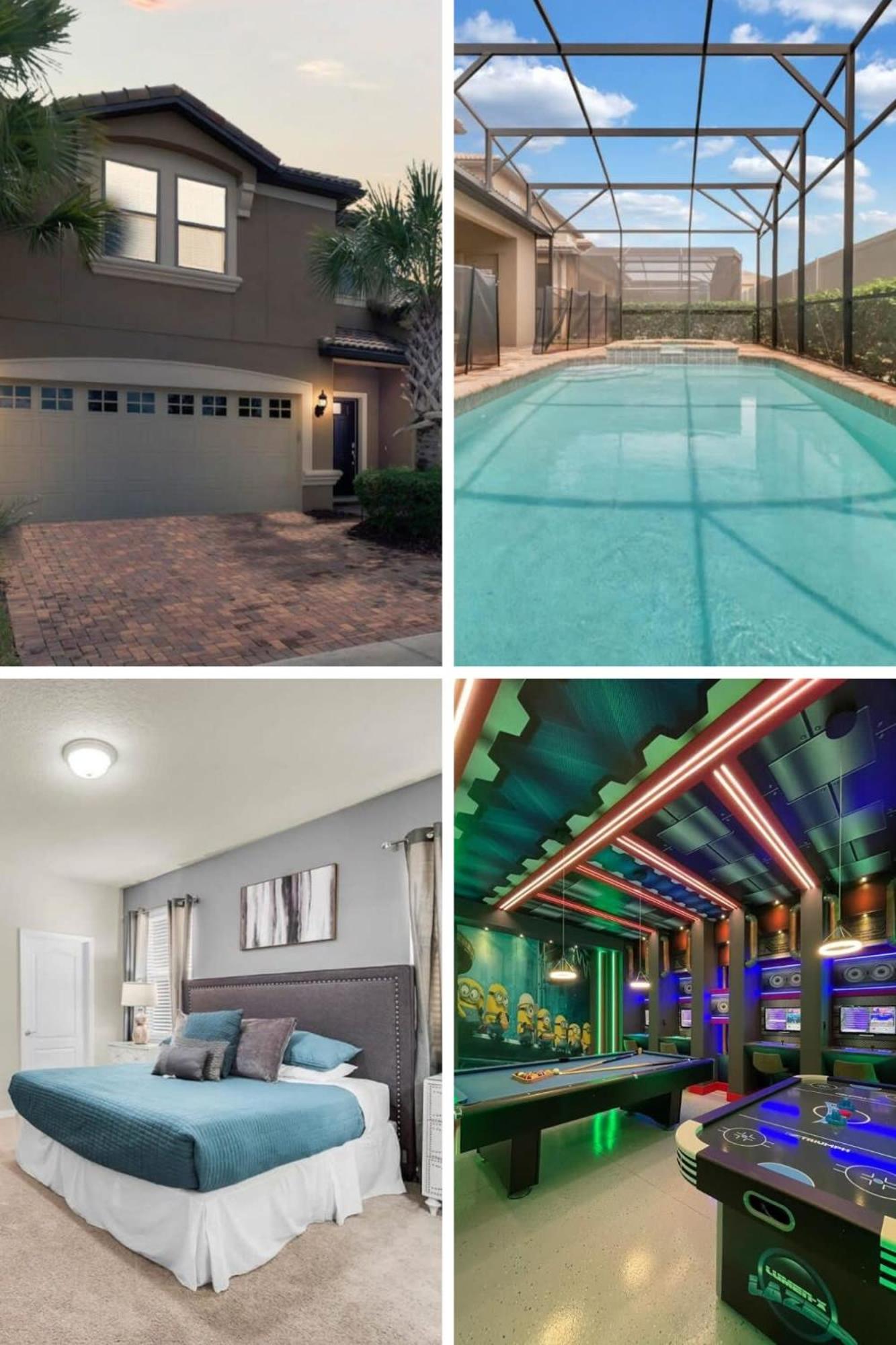Incredible 8BR Villa by Disney w Pool Game Theme