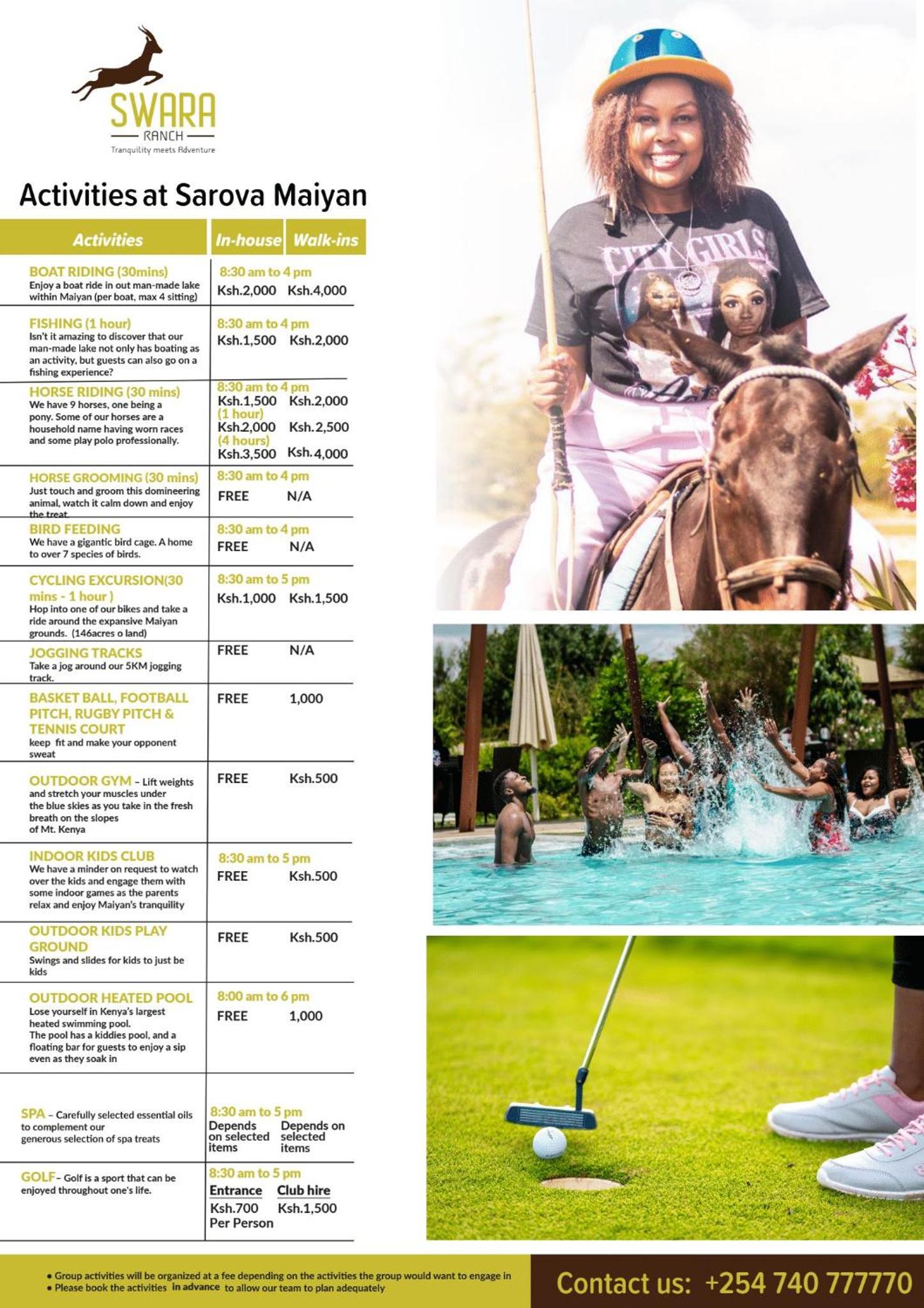 activities & amenities