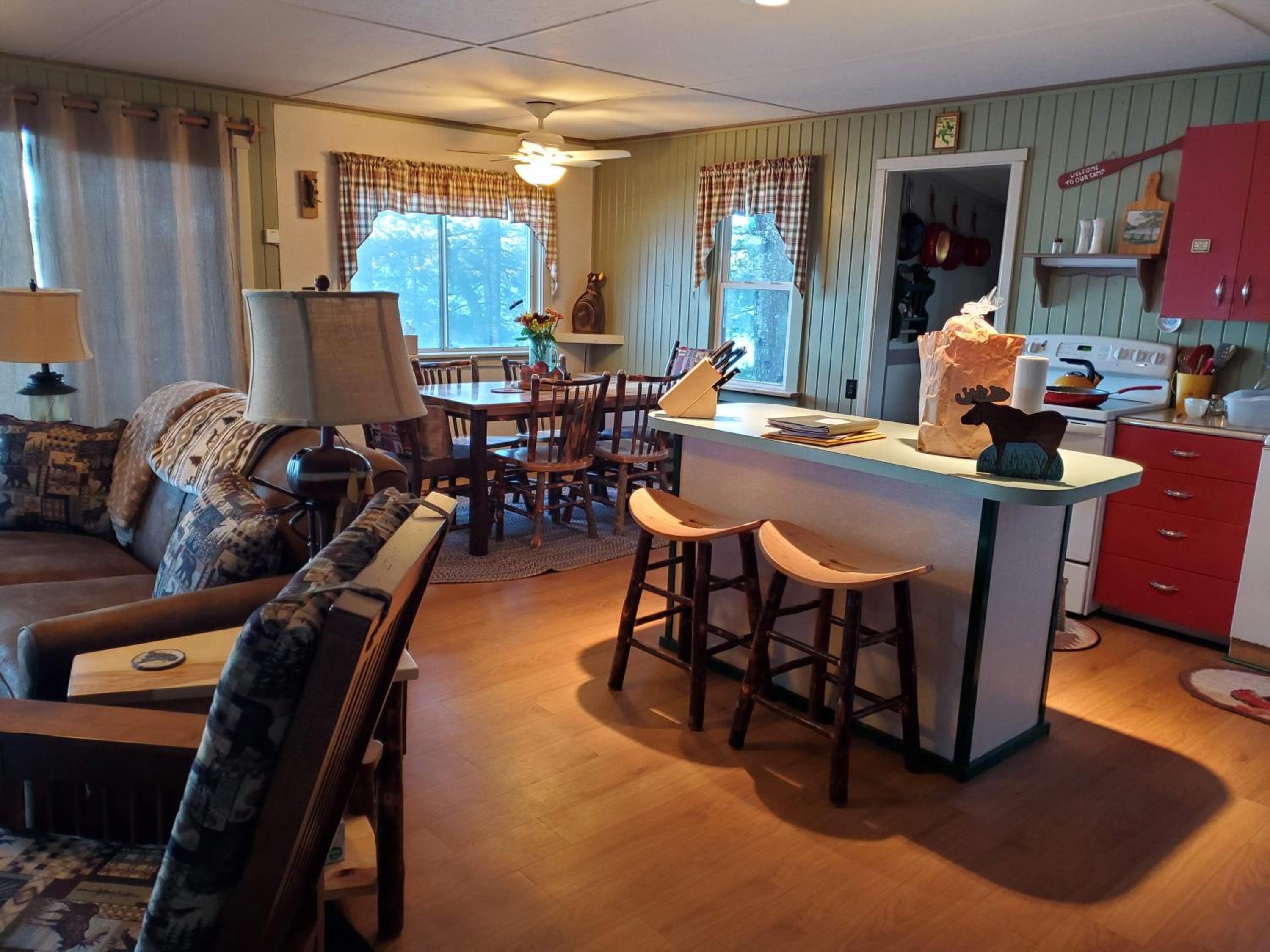 Beautiful lakefront cottage, Ambajejus Lake view 4