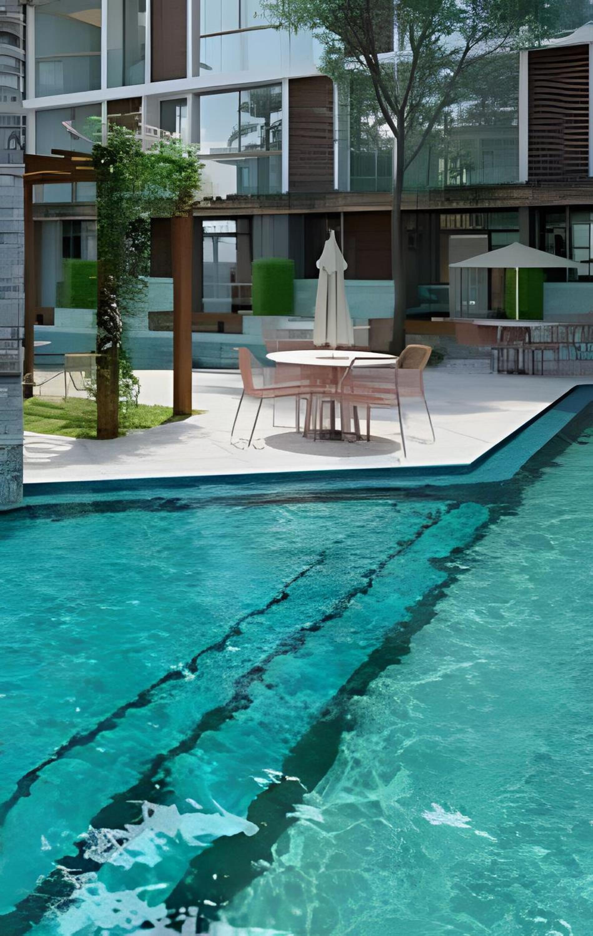 Flat térreo com piscina privativa