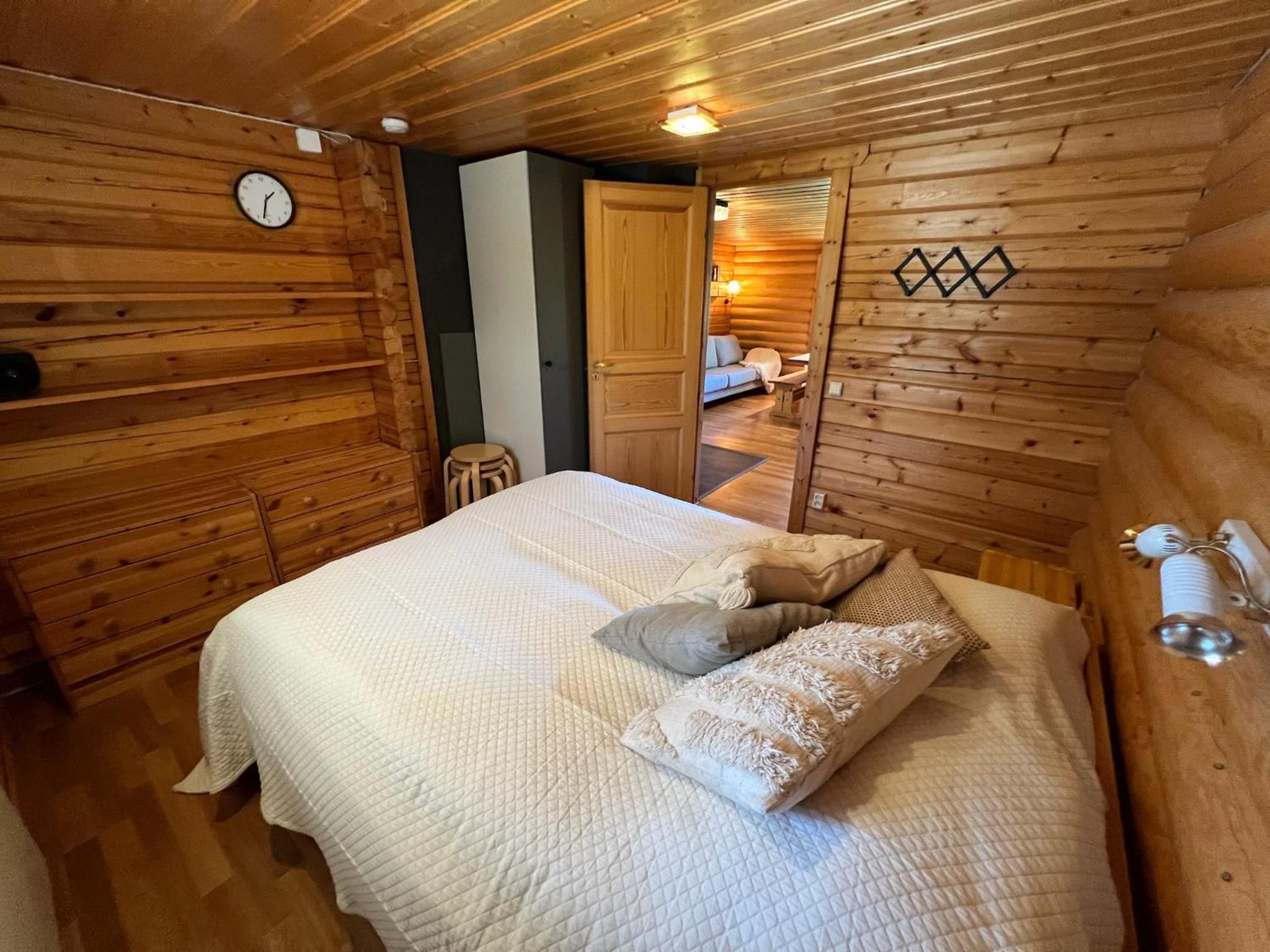 Logcabin, sauna, fireplace, view, kitchen view 5