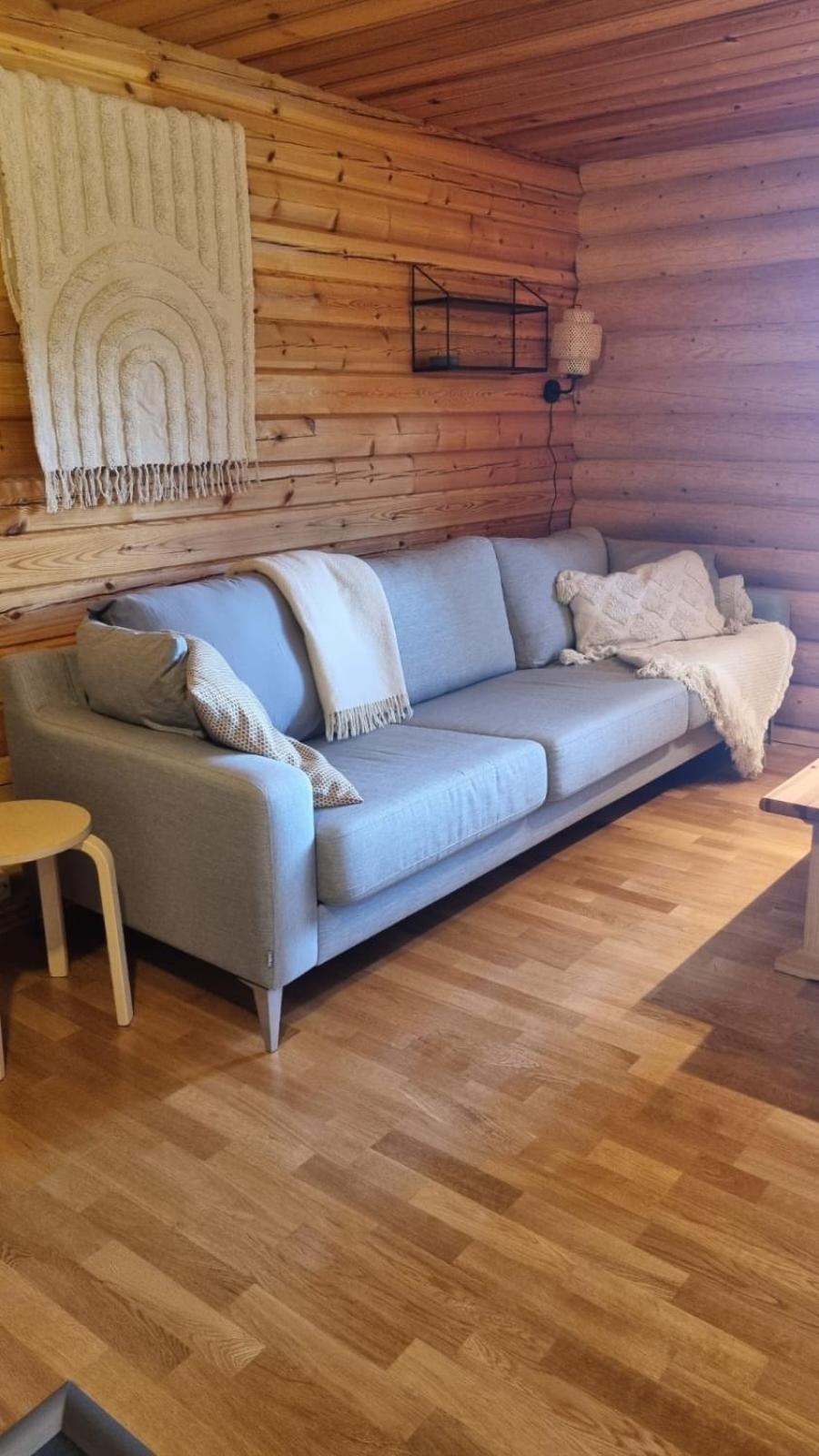 Logcabin, sauna, fireplace, view, kitchen view 2
