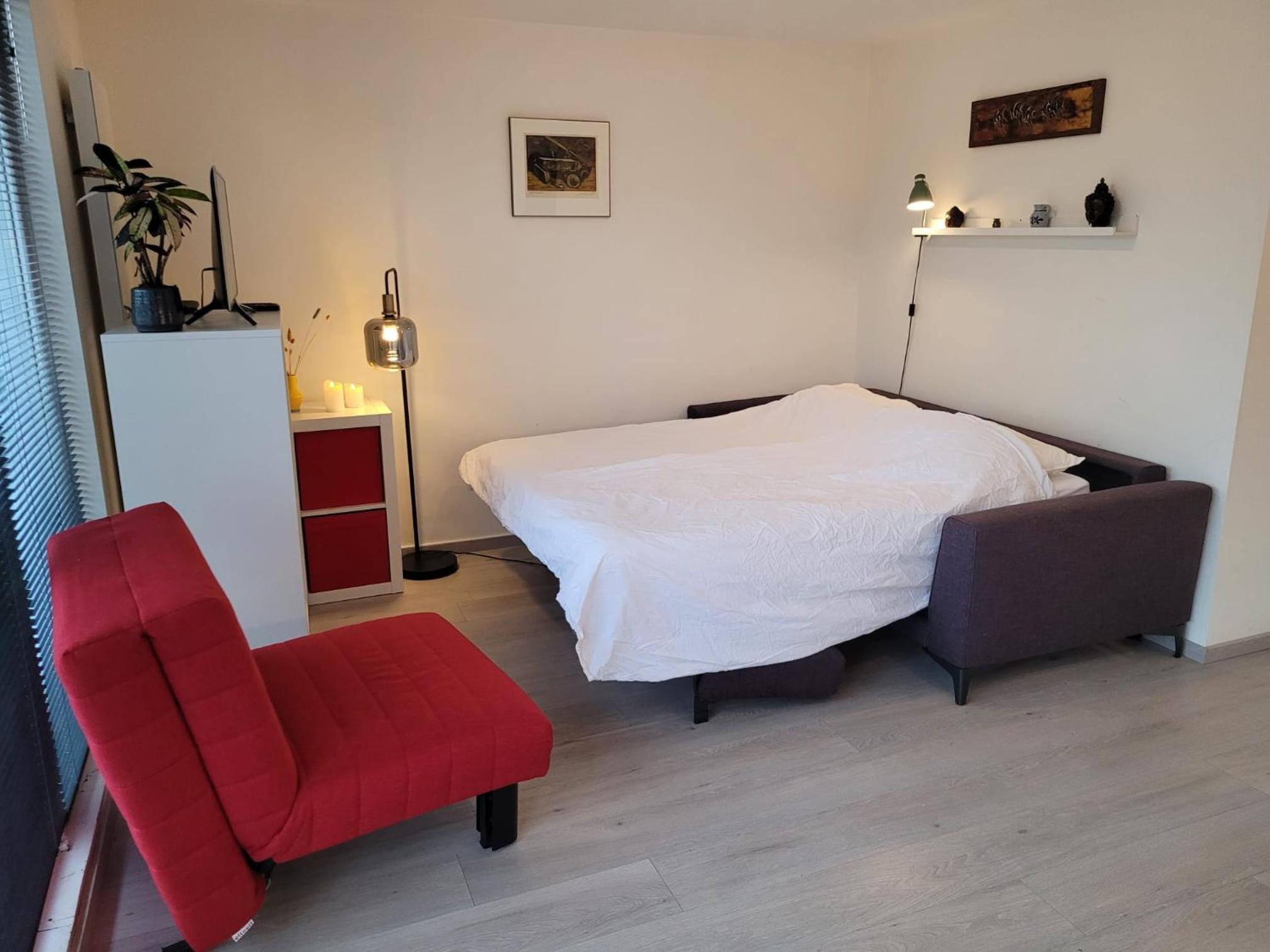 Bright room with kitchen photo 5