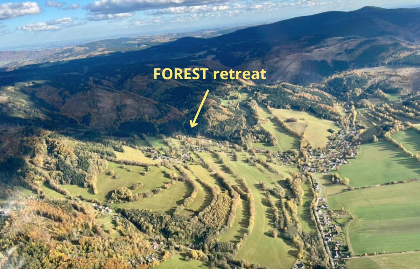 Forest retreat apartino - u lesa, parkování zdarma, Starlink 250 Mbs, terasa & grill, soukromé ohniště, nespresso, netflix