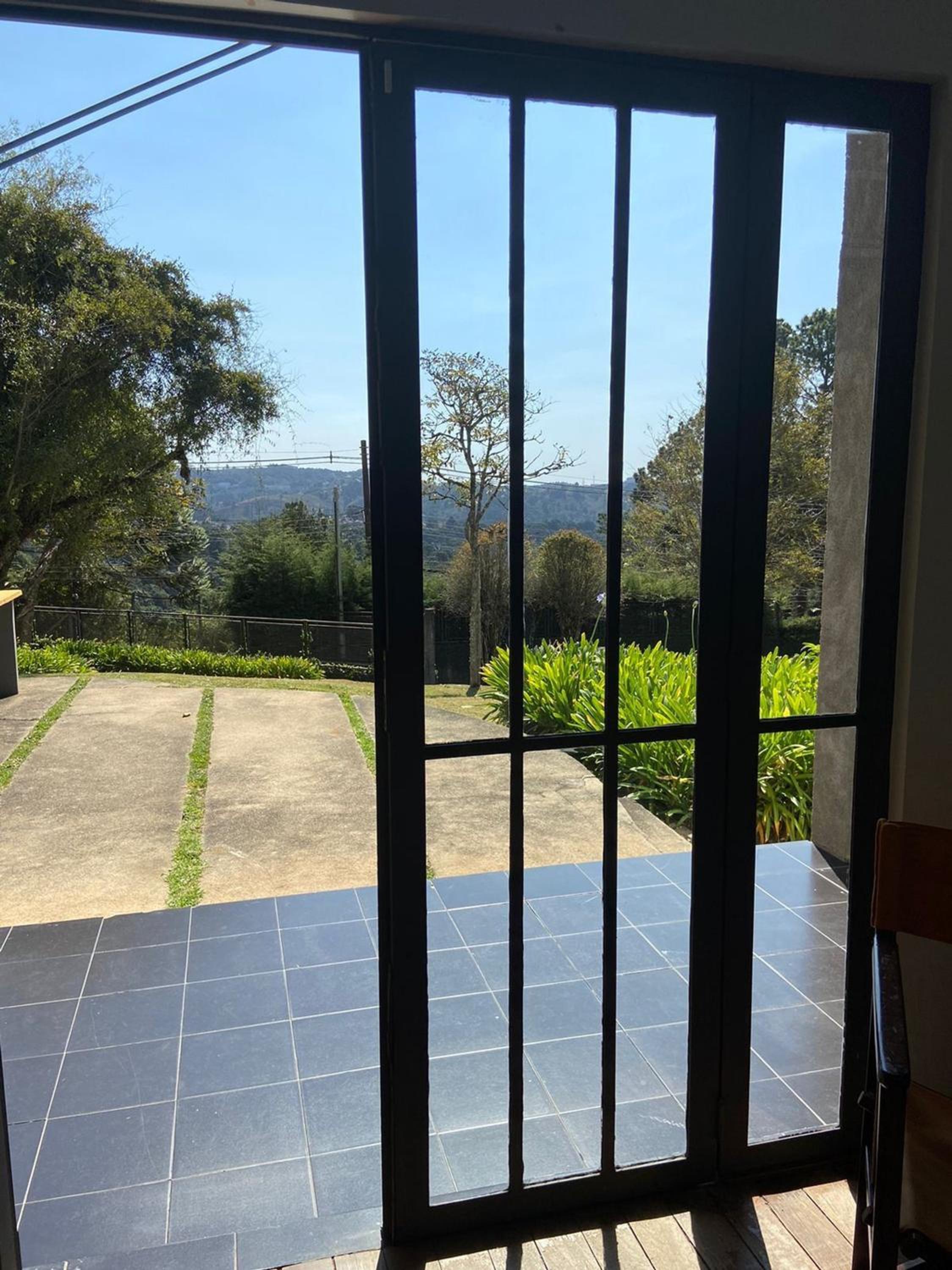 Architect house with view, garden and fireplace