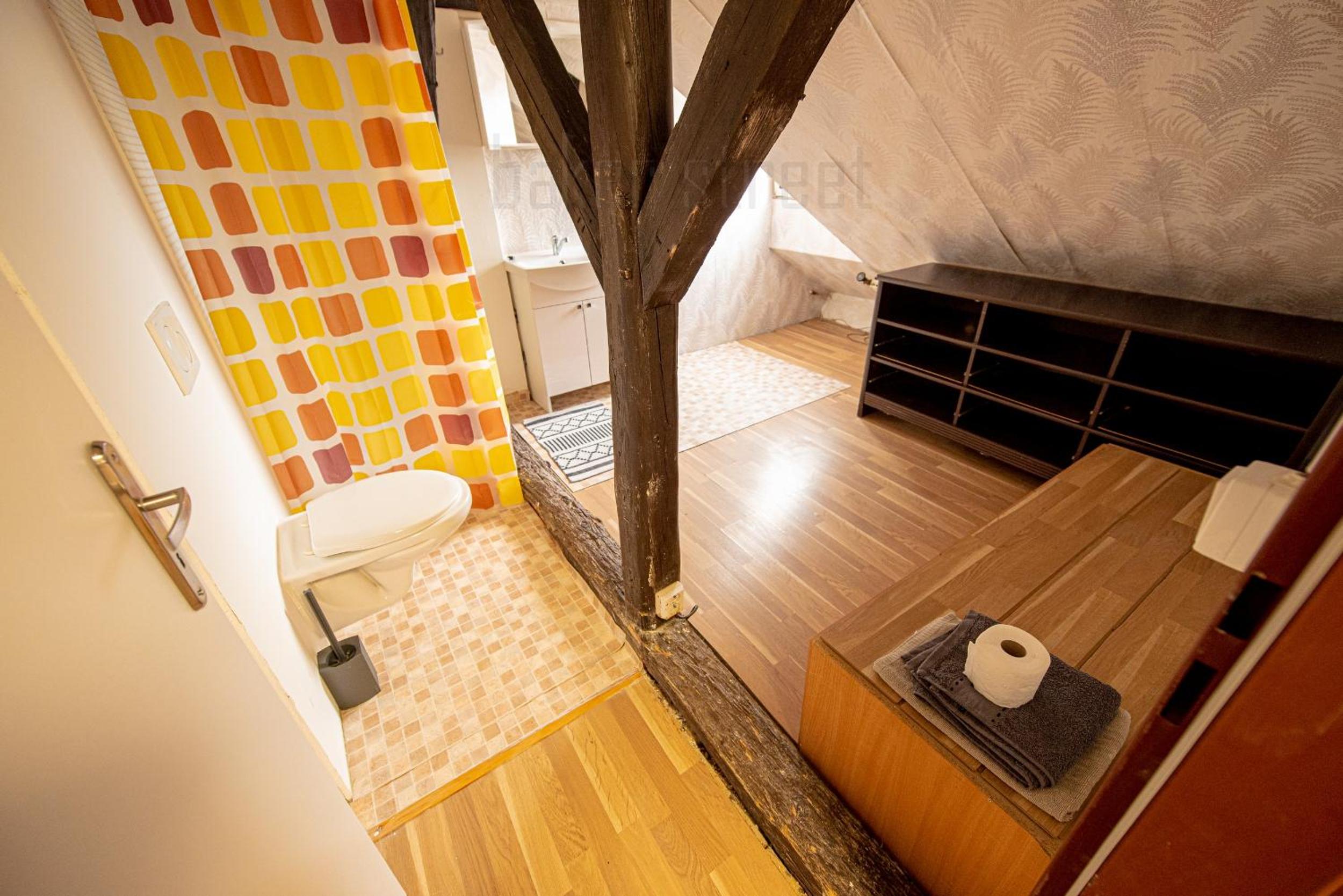 Attic 3 bedrooms apartment with 2 bathrooms