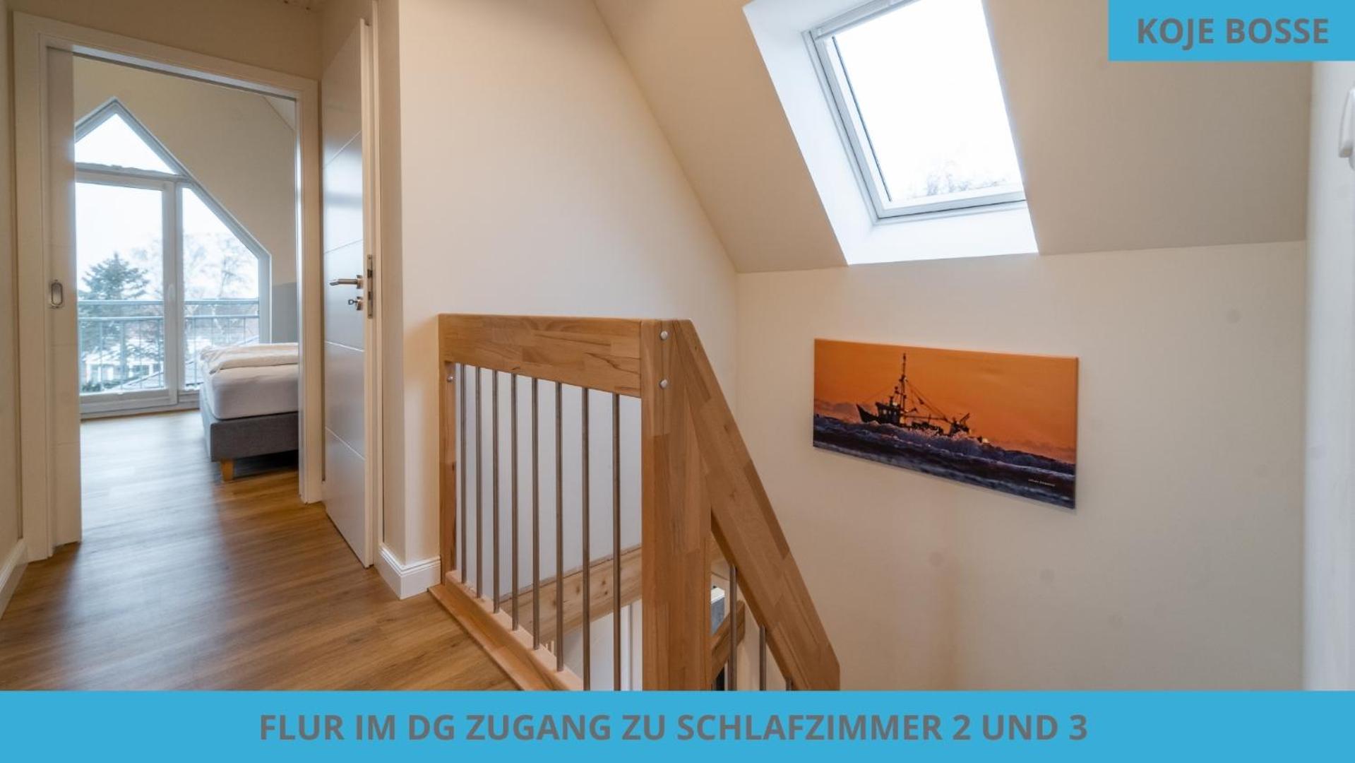 Küstenkojen mit 4 Ferienwohnungen für 1 bis 8 Pers mit diversen Schlafzimmern, Garten oder Balkon