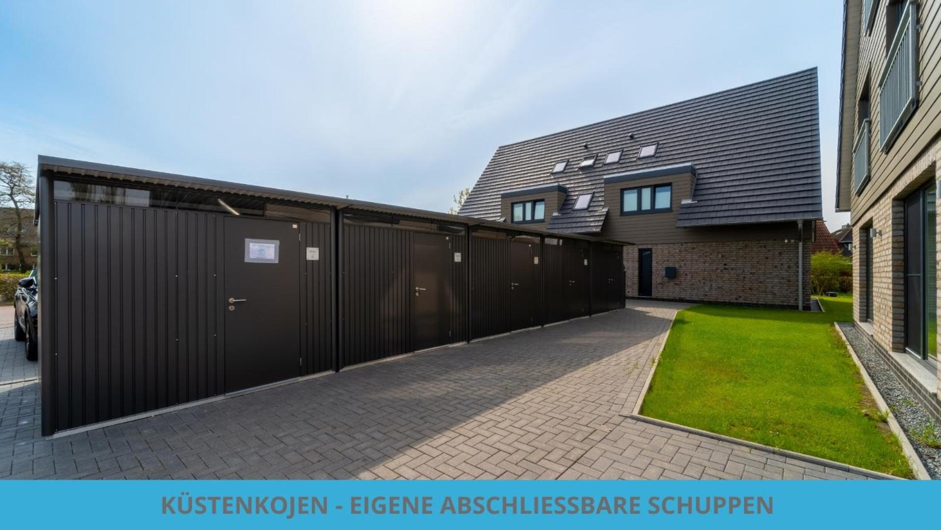 Küstenkojen mit 4 Ferienwohnungen für 1 bis 8 Pers mit diversen Schlafzimmern, Garten oder Balkon