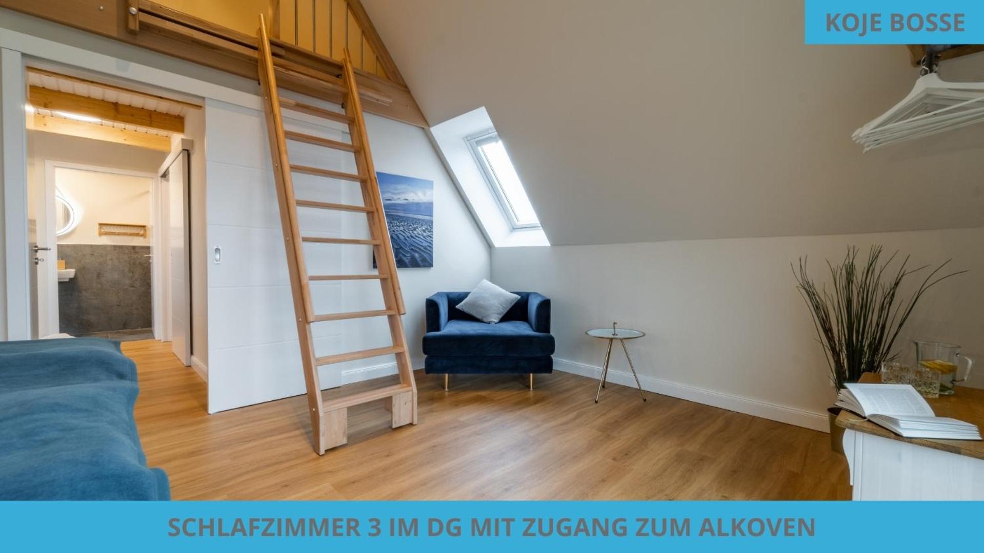 Küstenkojen mit 4 Ferienwohnungen für 1 bis 8 Pers mit diversen Schlafzimmern, Garten oder Balkon