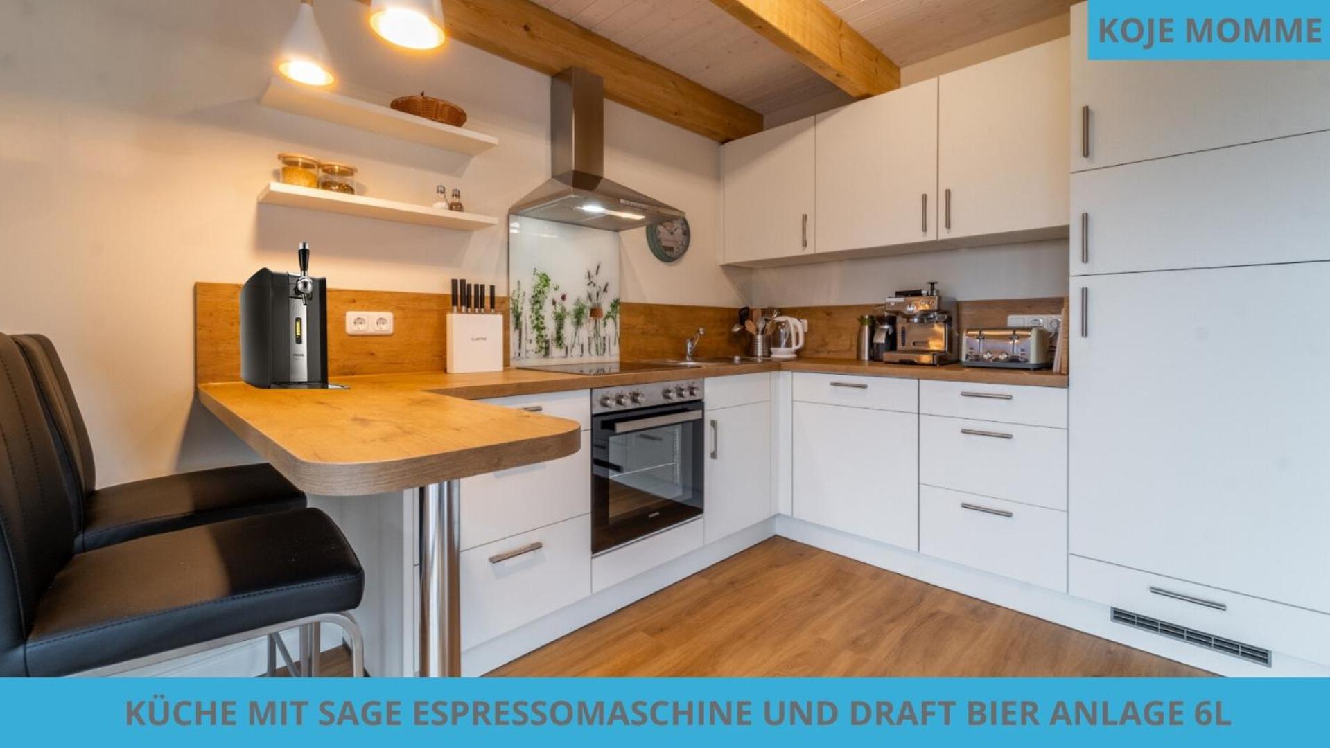 Küstenkojen mit 4 Ferienwohnungen für 1 bis 8 Pers mit diversen Schlafzimmern, Garten oder Balkon