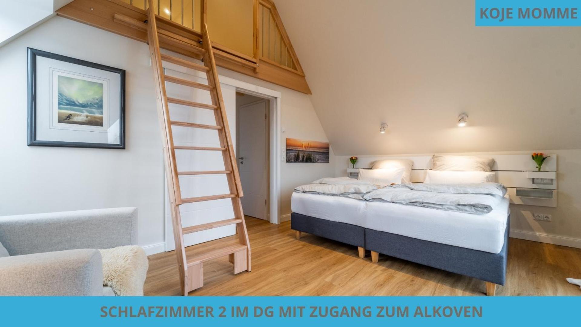 Küstenkojen mit 4 Ferienwohnungen für 1 bis 8 Pers mit diversen Schlafzimmern, Garten oder Balkon