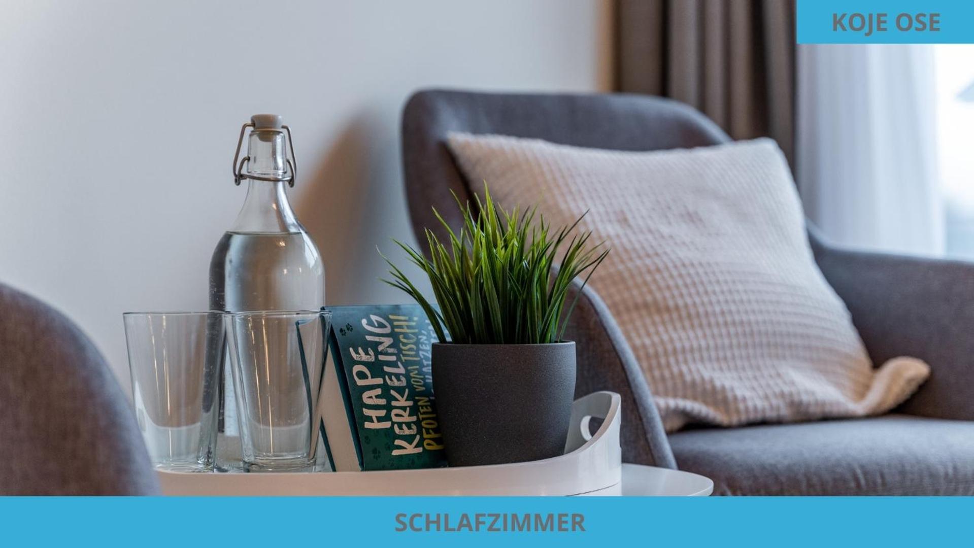 Küstenkojen mit 4 Ferienwohnungen für 1 bis 8 Pers mit diversen Schlafzimmern, Garten oder Balkon