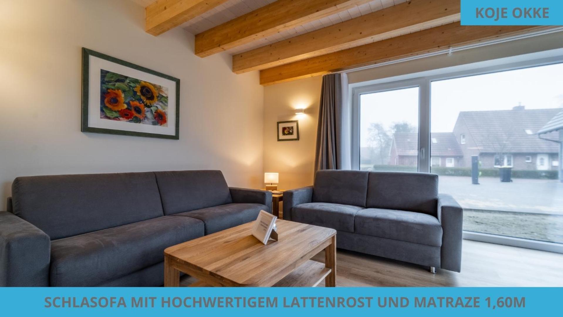 Küstenkojen mit 4 Ferienwohnungen für 1 bis 8 Pers mit diversen Schlafzimmern, Garten oder Balkon