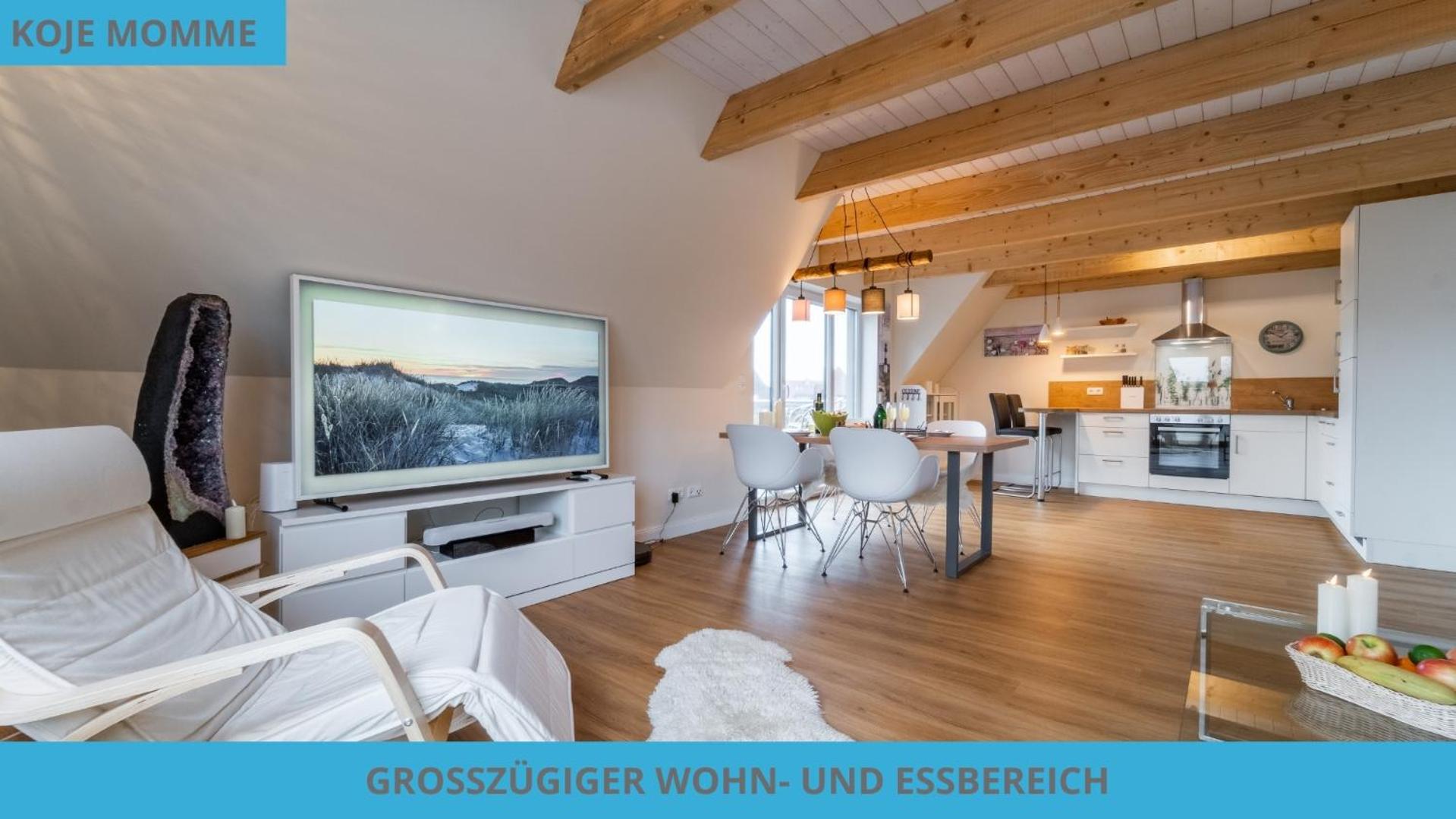Küstenkojen mit 4 Ferienwohnungen für 1 bis 8 Pers mit diversen Schlafzimmern, Garten oder Balkon