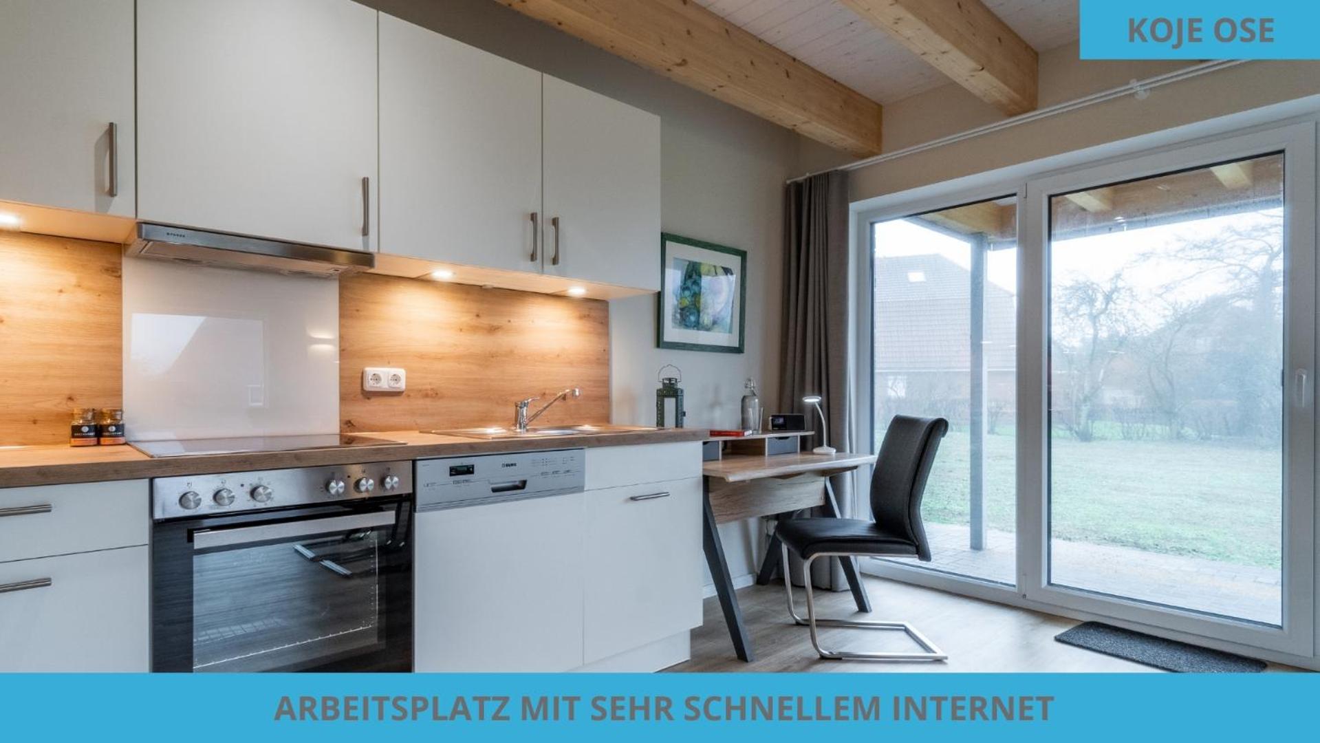 Küstenkojen mit 4 Ferienwohnungen für 1 bis 8 Pers mit diversen Schlafzimmern, Garten oder Balkon