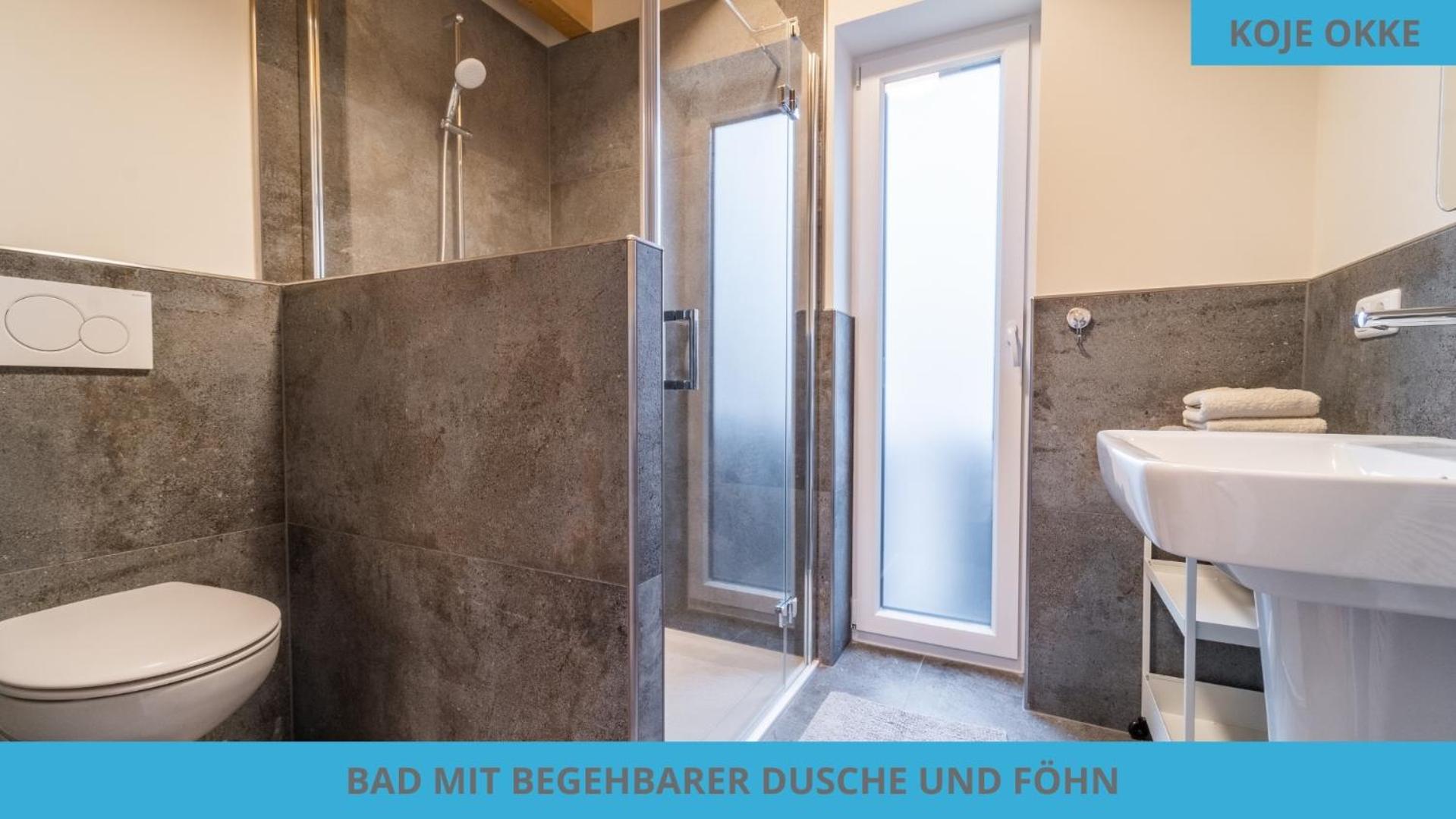 Küstenkojen mit 4 Ferienwohnungen für 1 bis 8 Pers mit diversen Schlafzimmern, Garten oder Balkon