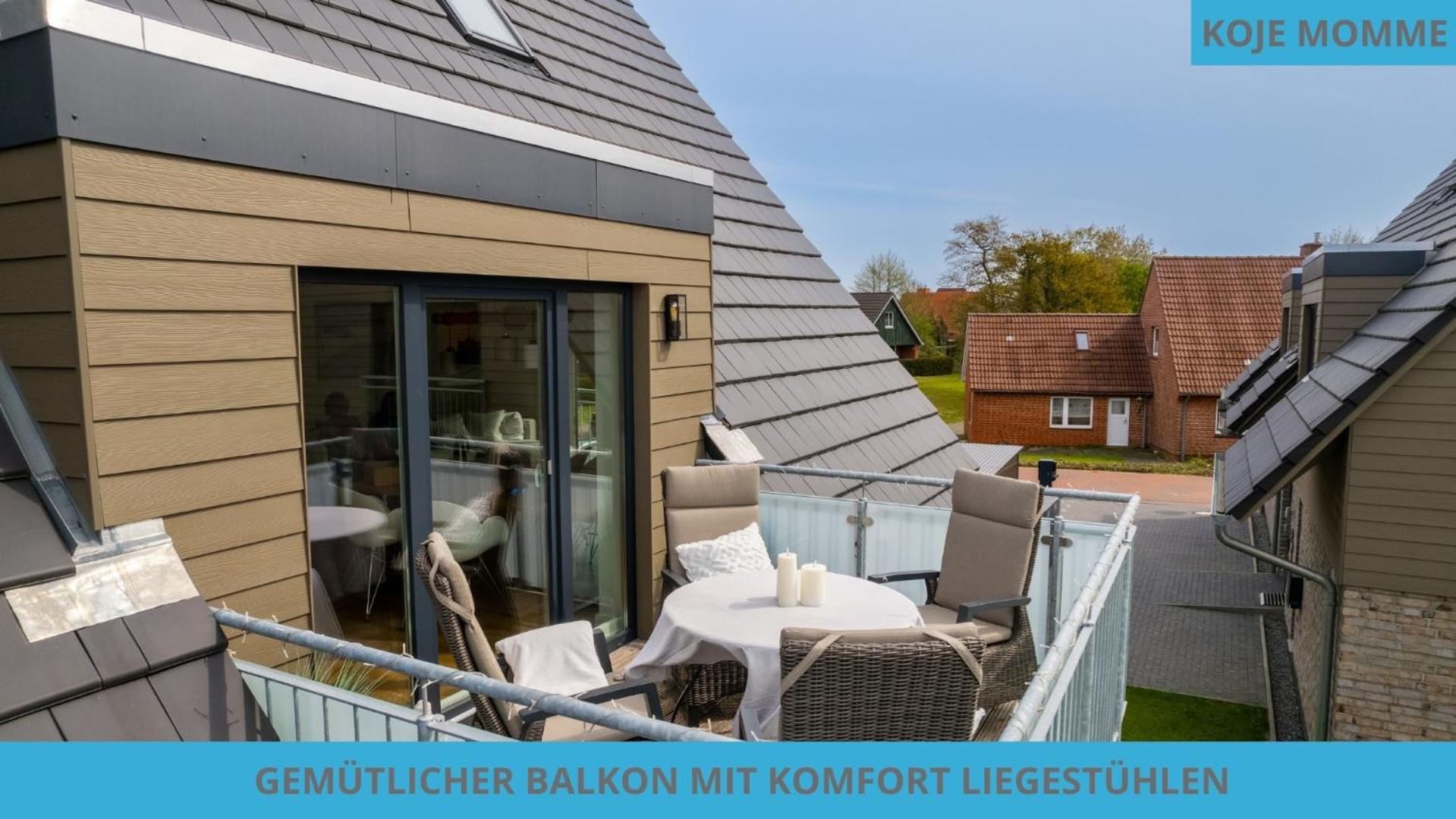 Küstenkojen mit 4 Ferienwohnungen für 1 bis 8 Pers mit diversen Schlafzimmern, Garten oder Balkon