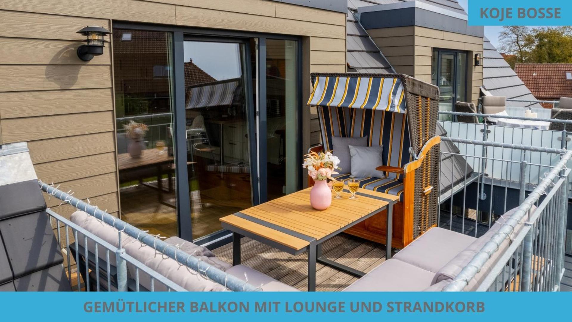 Küstenkojen mit 4 Ferienwohnungen für 1 bis 8 Pers mit diversen Schlafzimmern, Garten oder Balkon