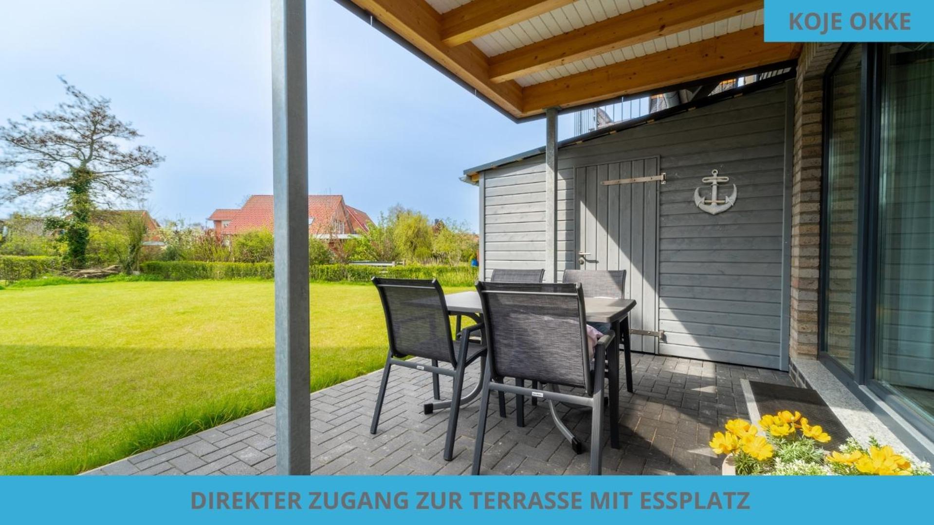 Küstenkojen mit 4 Ferienwohnungen für 1 bis 8 Pers mit diversen Schlafzimmern, Garten oder Balkon