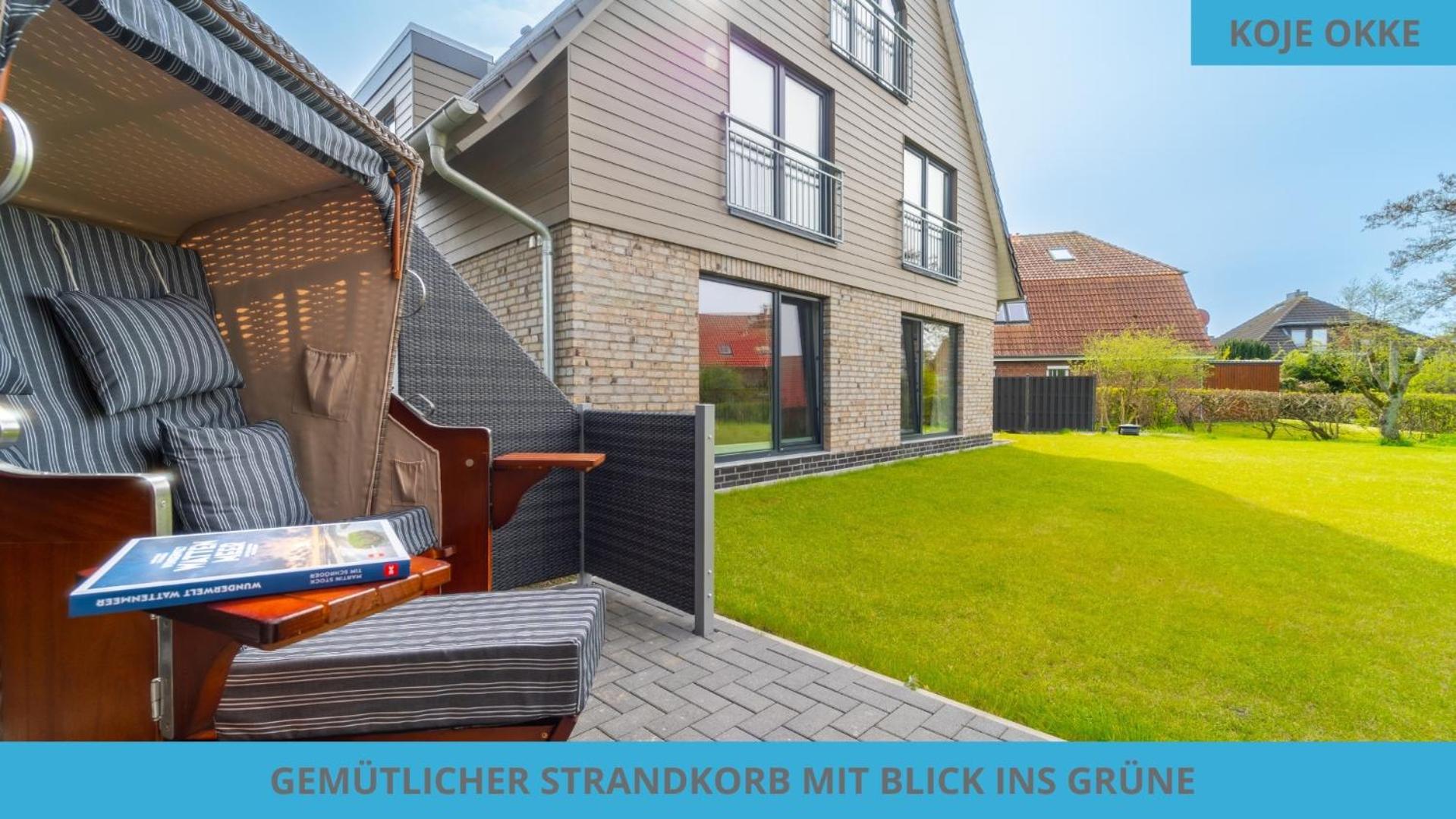 Küstenkojen mit 4 Ferienwohnungen für 1 bis 8 Pers mit diversen Schlafzimmern, Garten oder Balkon