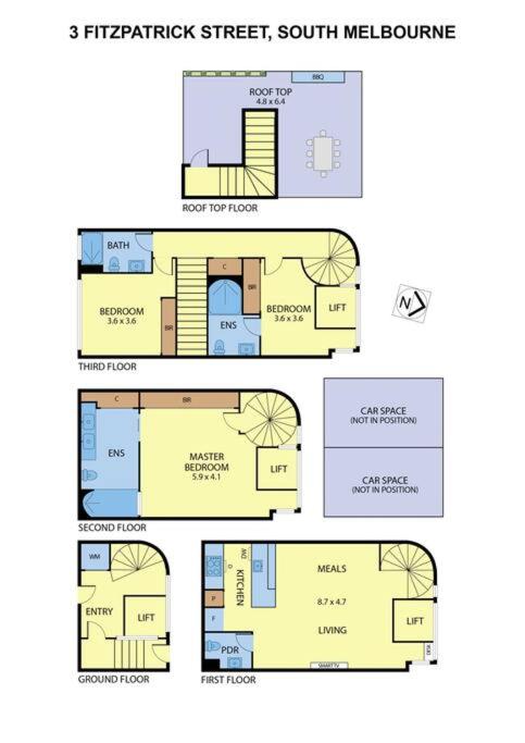 Inner City 4 Level Luxury Townhouse & Lift 3BR 3BTH
