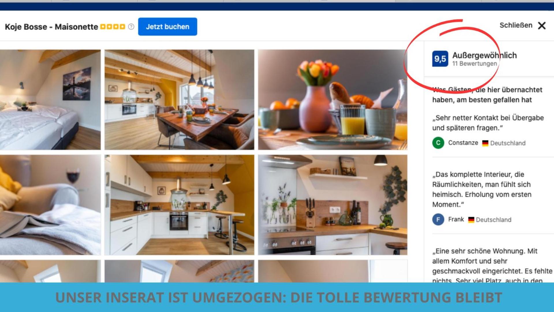 Küstenkojen mit 4 Ferienwohnungen für 1 bis 8 Pers mit diversen Schlafzimmern, Garten oder Balkon
