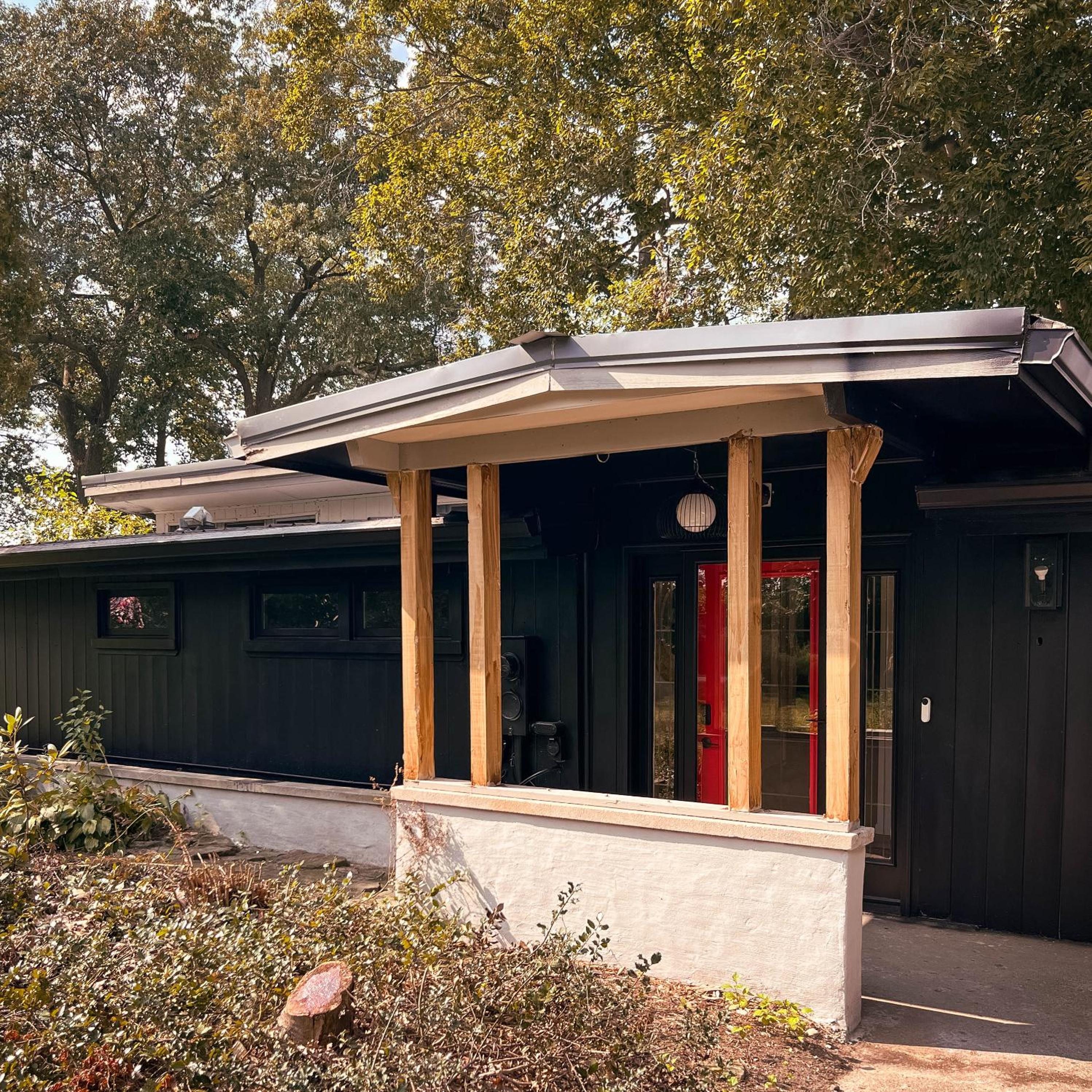 Midcentury modern lake house view 4