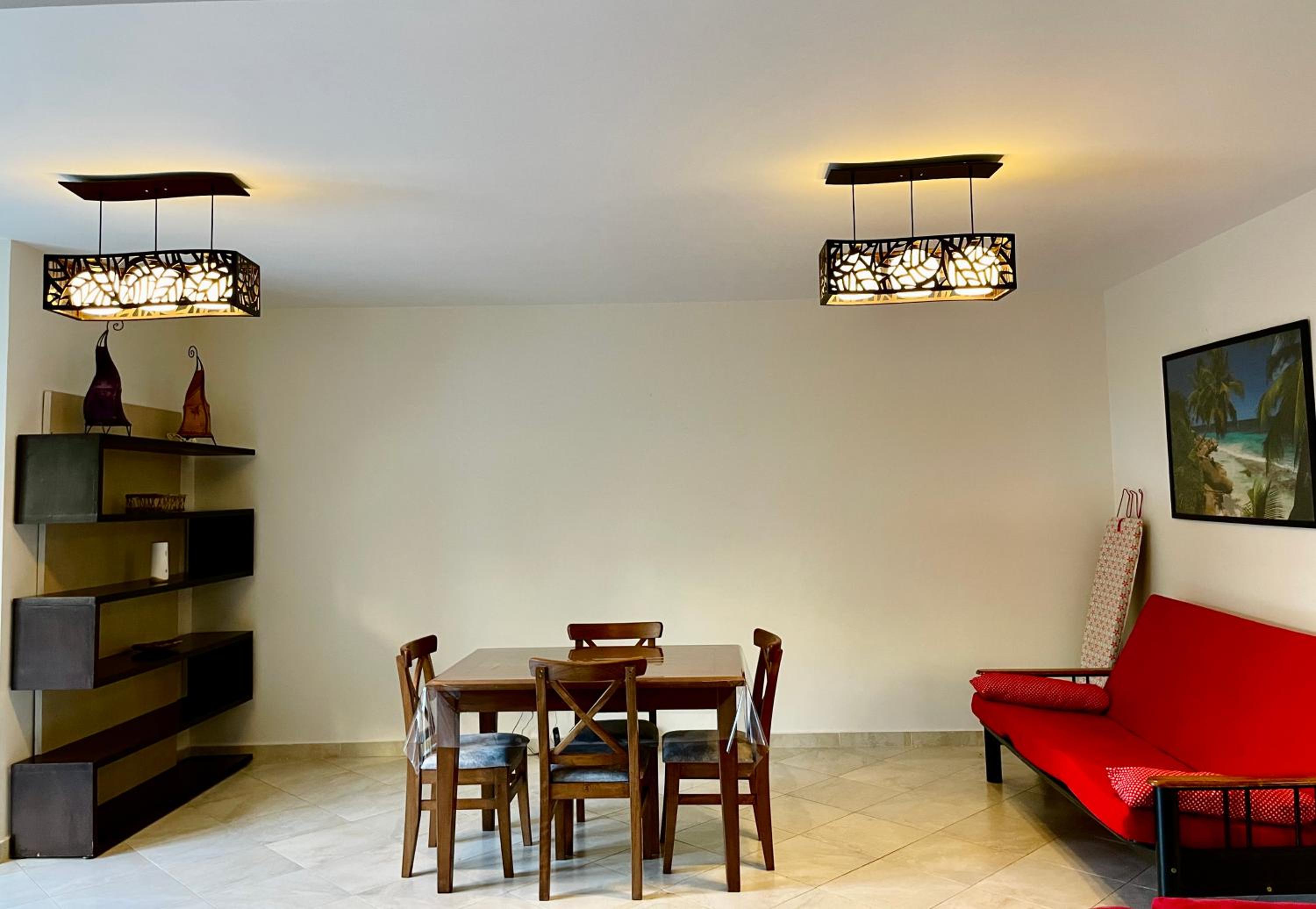 2BR Apartment with Private Garden in Downtown Rehab Near Malls