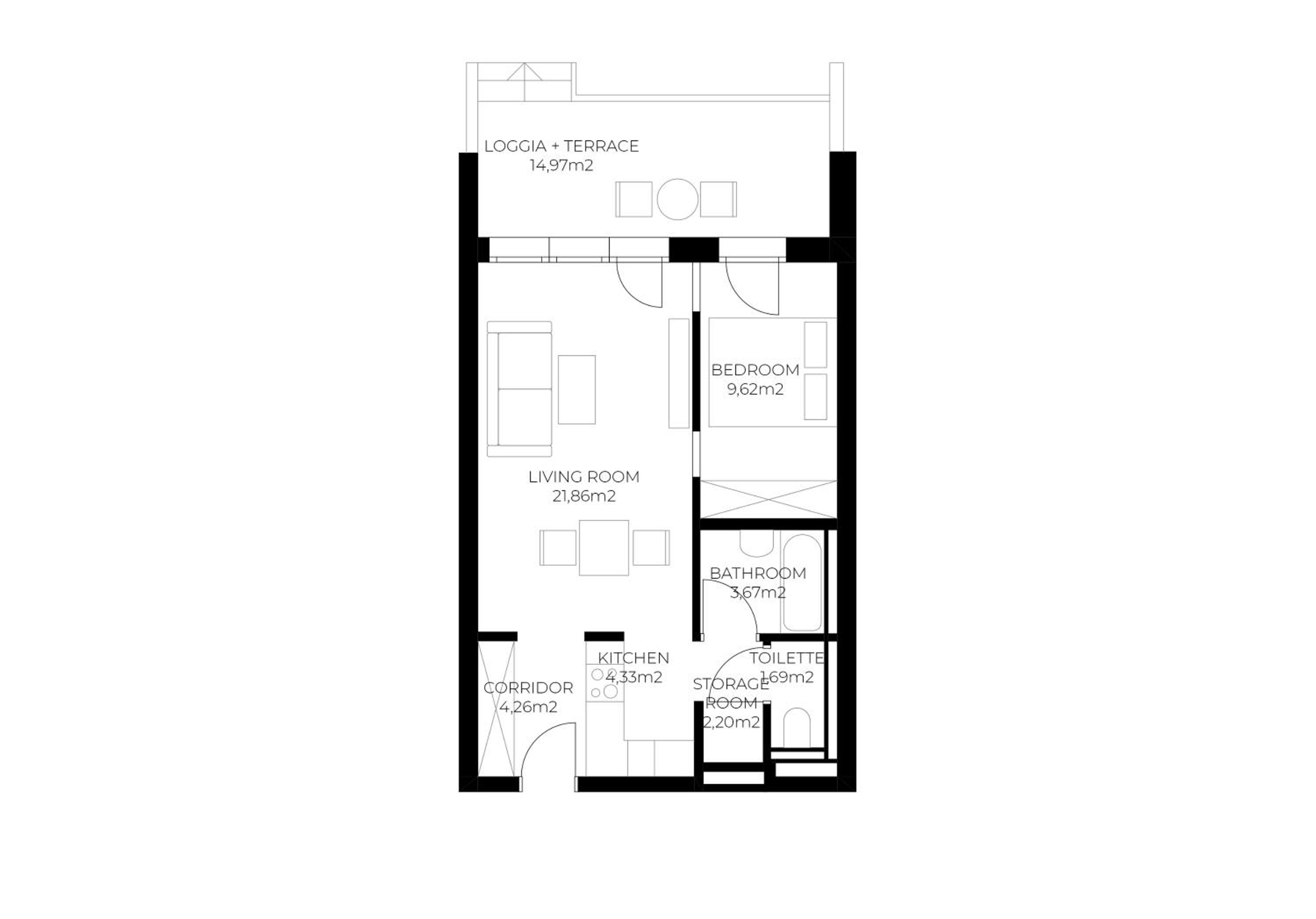 Balcony Apartment I Direct connection to the Airport in 15 Min