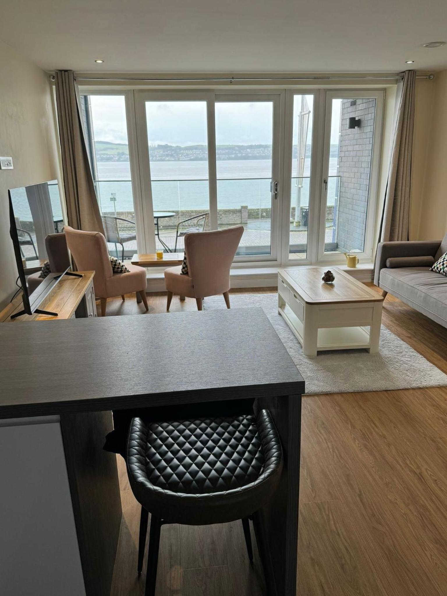The waterfront apartments