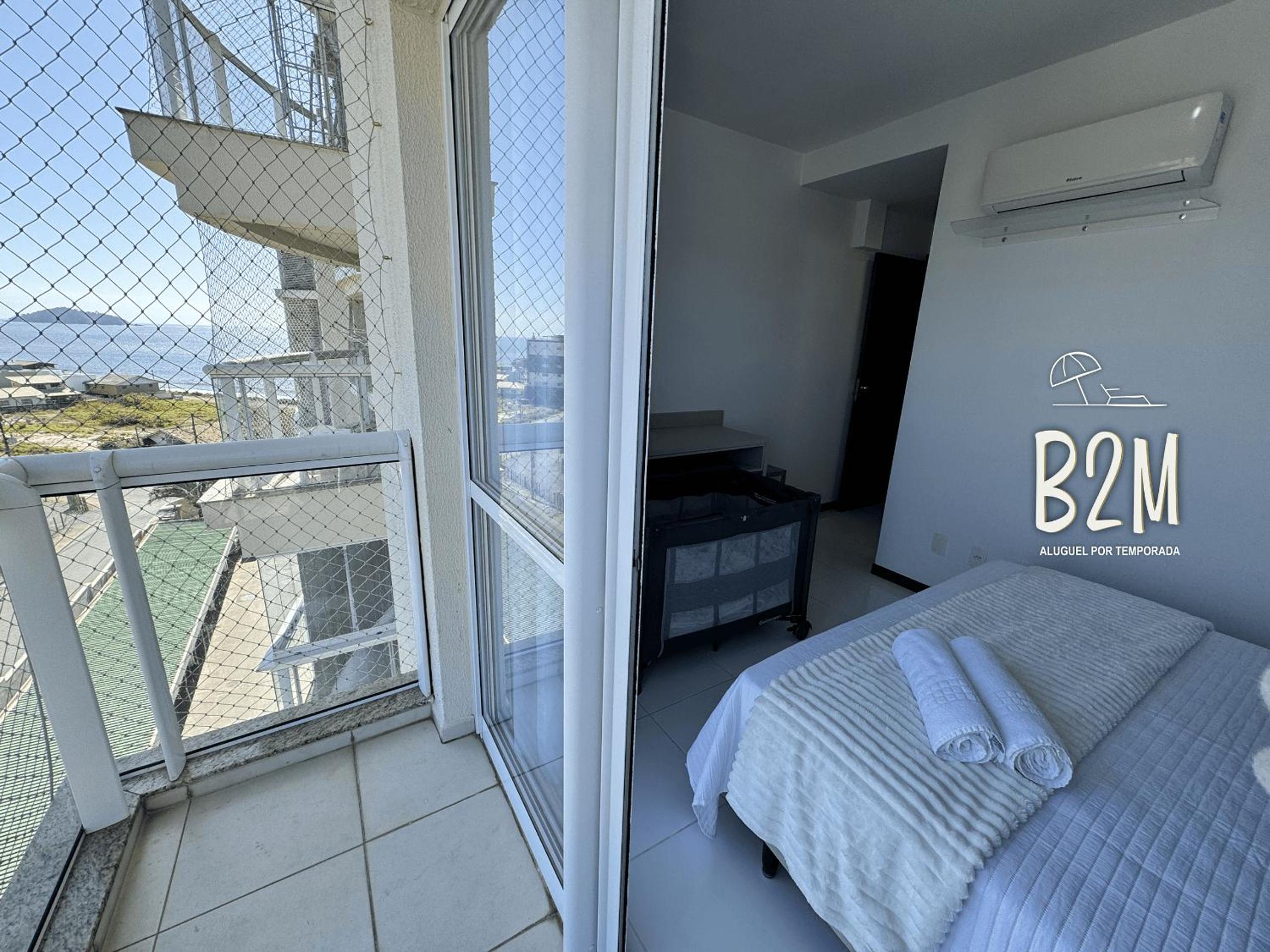 Apartamento com vista mar, churrasqueira e piscina