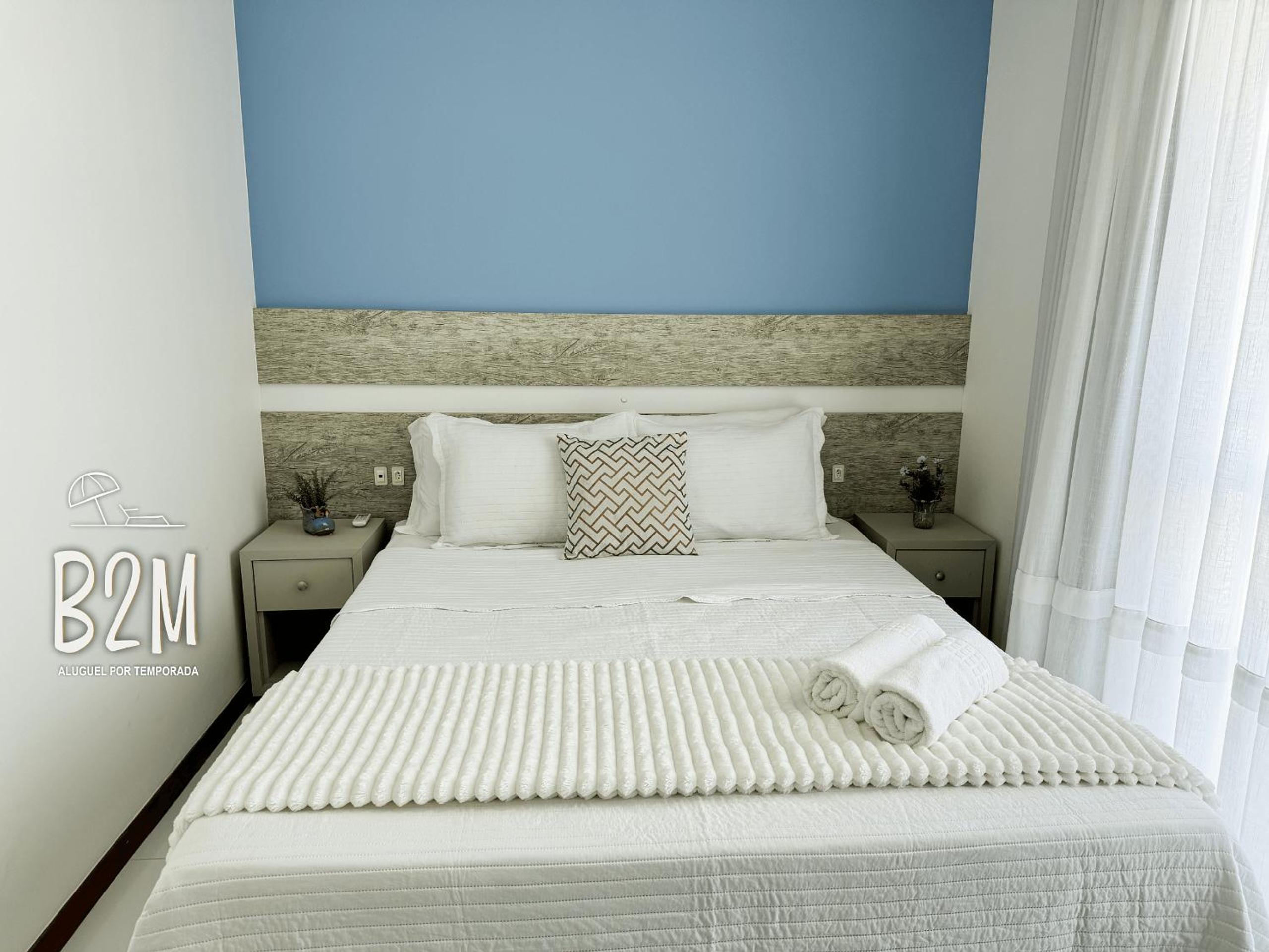 Apartamento com vista mar, churrasqueira e piscina