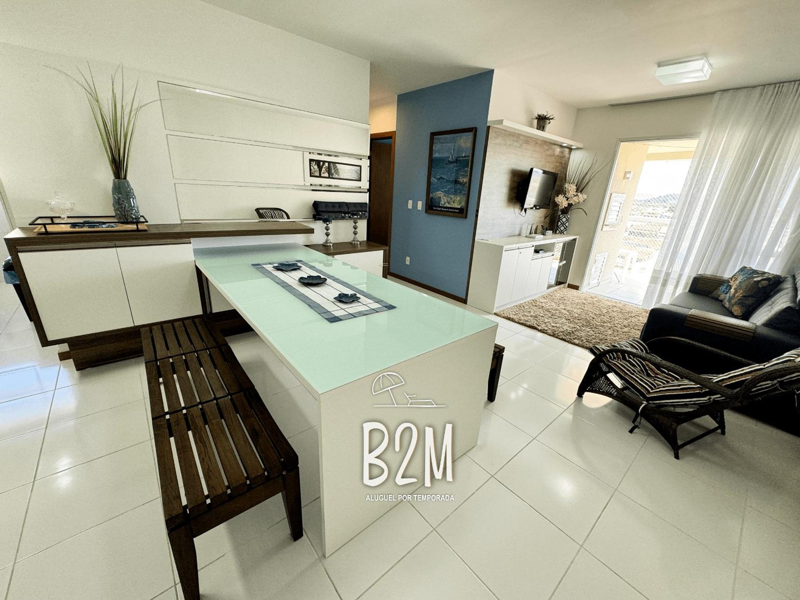 Apartamento com vista mar, churrasqueira e piscina