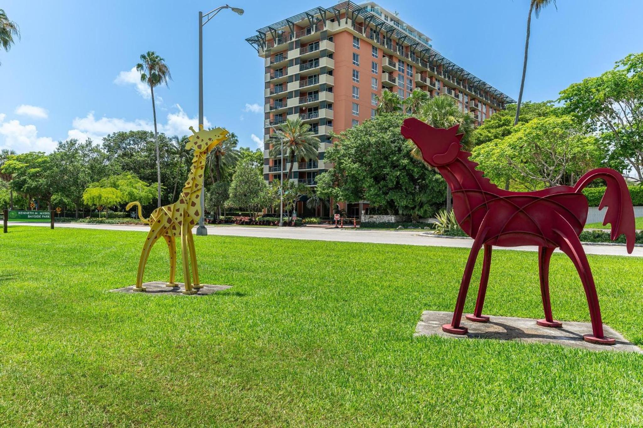 The Palms Coconut Grove 1 bedroom condo includes parking