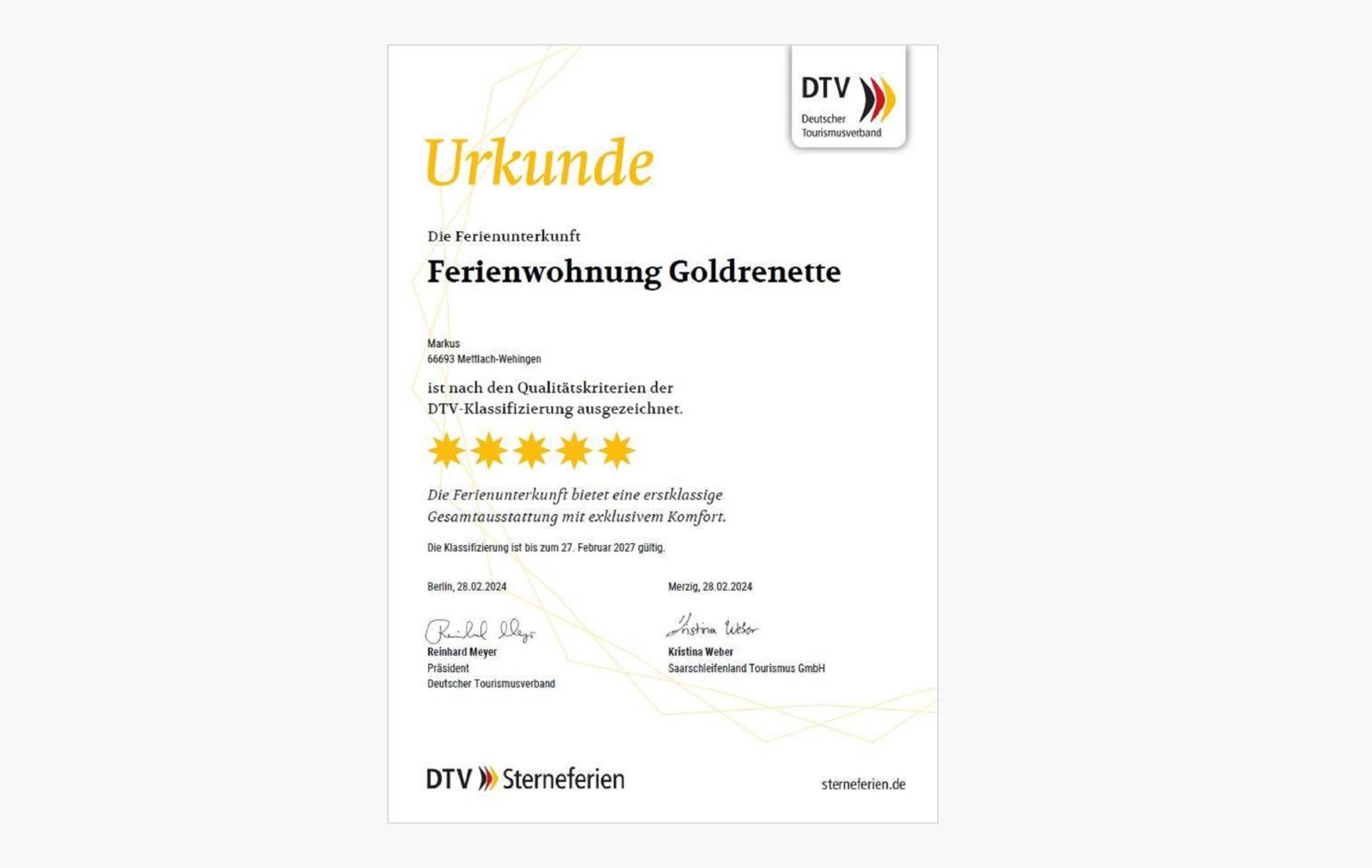 Feriendomizil im Saarschleifenland