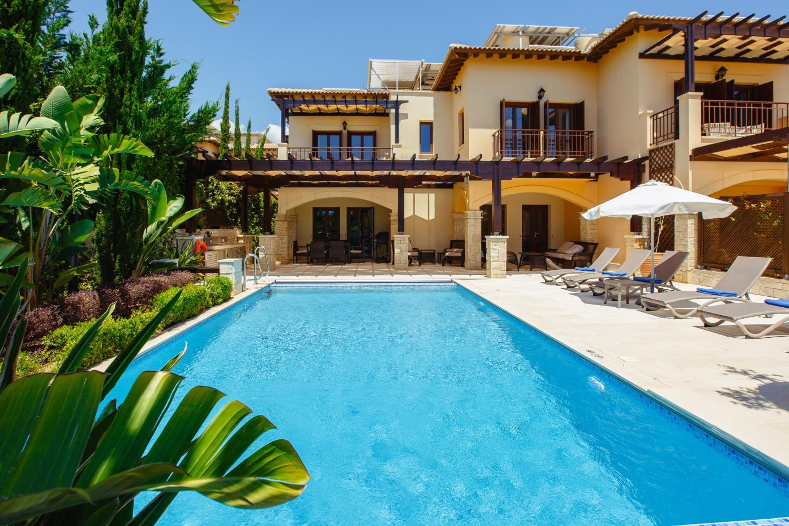 Luxury Elite Villa AJ05 complete with a private, climate controlled pool and a relaxing outdoor Jacuzzi, Aphrodite Hills Resort